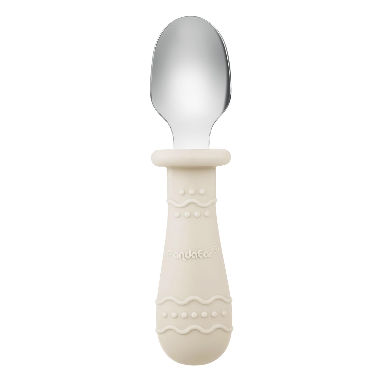 PandaEar 6-Piece Toddler Feeding Set - 2 Suction Silicone Plates & 4 Stainless Steel Baby Spoons & Forks | BPA-Free Baby Dinnerware for Travel, Daycare & Home Use | Dishwasher Safe Toddler Utensils