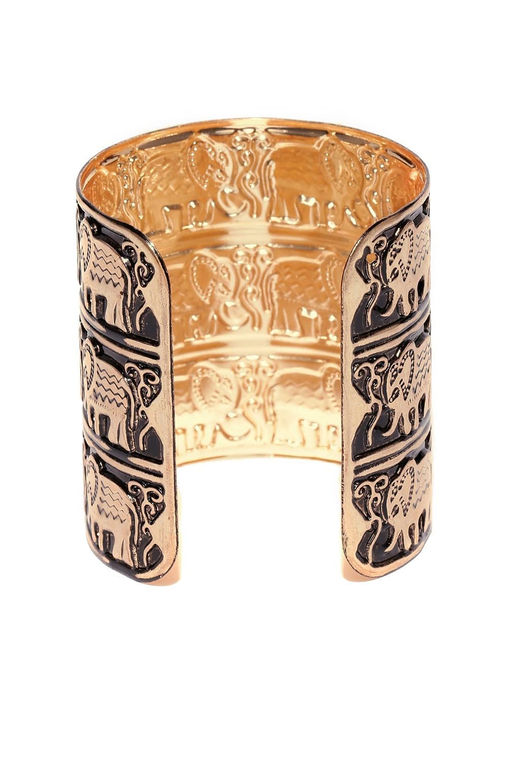 YouBella Women's Gold Plated Cuff Bracelet - Elegant Bangle Jewelry for Women & Girls | Perfect for Parties, Weddings & Everyday Wear