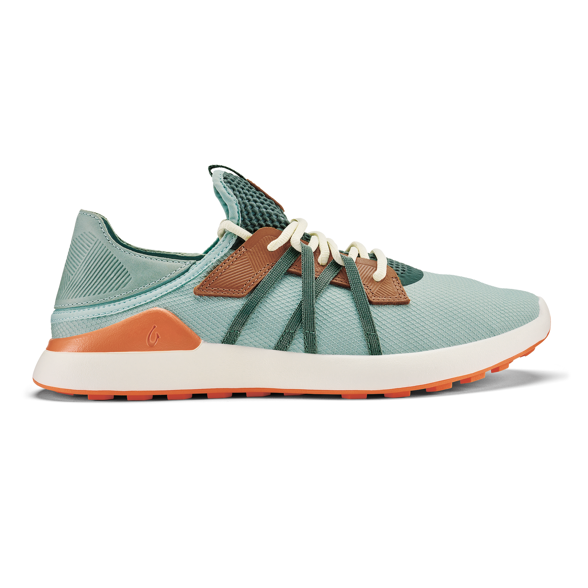 Manele Women's Sandals - Pale Moss & Molten Orange Colors | Comfortable Summer Beach Shoes for Outdoor Walking and Vacation