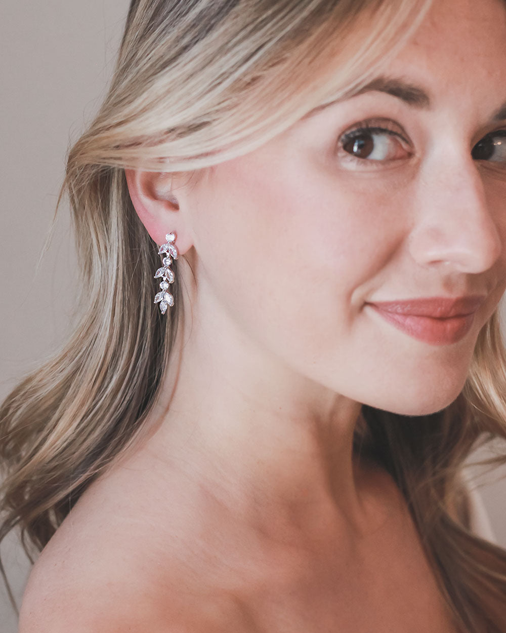 Elegant Sydney Floral CZ Earrings for Women - Sparkling Cubic Zirconia Flower Dangle Earrings | Perfect for Weddings, Parties & Special Occasions