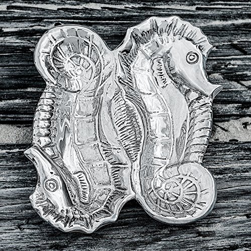Beatriz Ball Ocean Double Seahorse Dip Tray - Elegant Serving Platter for Seafood, Charcuterie & Entertaining - Perfect for Parties, Weddings & Coastal-Themed Events