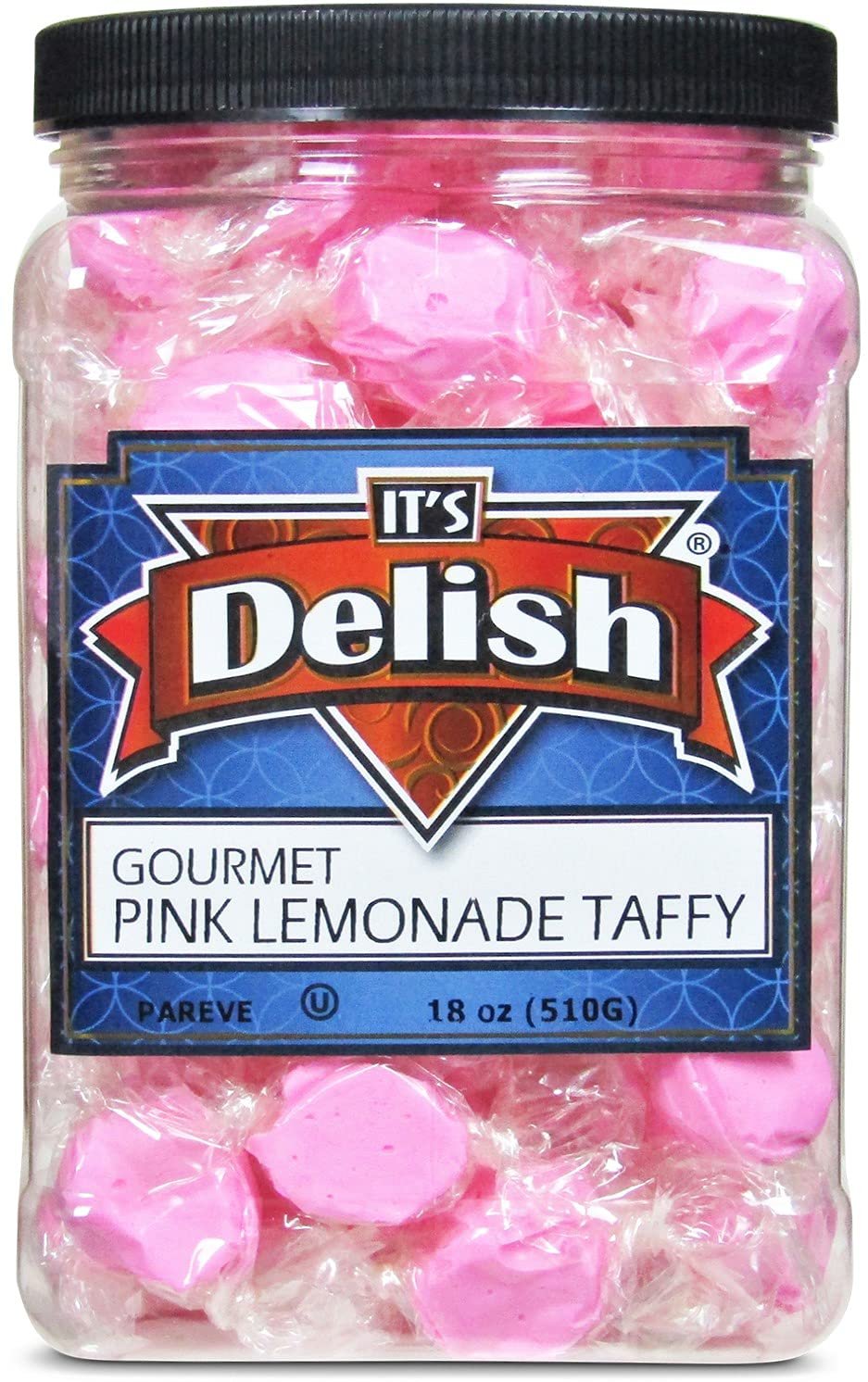 Pink Lemonade Taffy Chews - 18 Oz Jumbo Bulk Candy Container - Sweet & Tangy Soft Candy for Parties, Gifts & Movie Nights