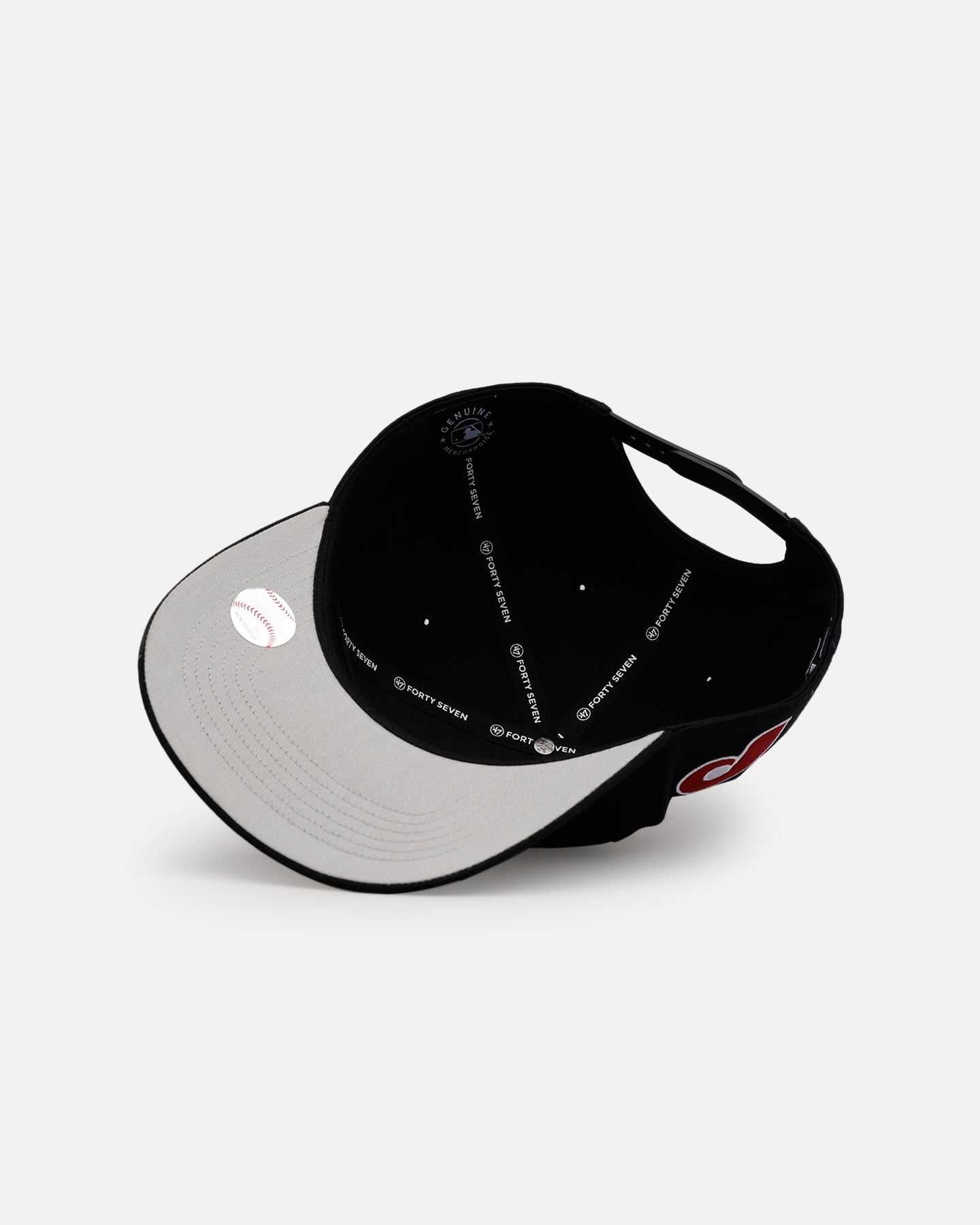 47 Brand Philadelphia Phillies 'Black Dome Script' 47 Hitch Snapback Black Hat - Official MLB Licensed Baseball Cap for Men & Women - Perfect for Game Day, Sports Events & Casual Wear