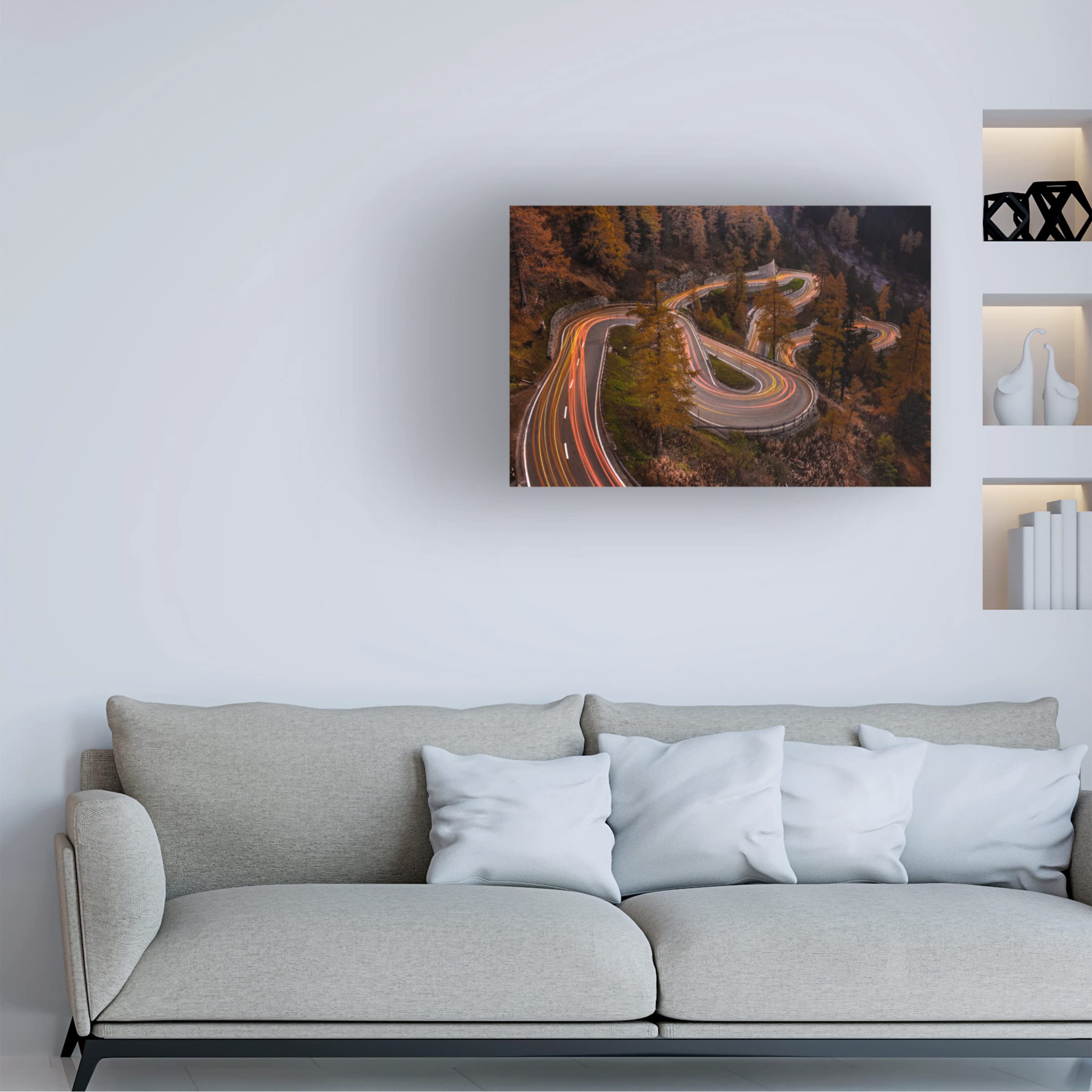 Trademark Fine Art 'Unwinding' Canvas Wall Art by Andreas Agazzi - Modern Abstract Painting for Living Room, Bedroom & Office Decor