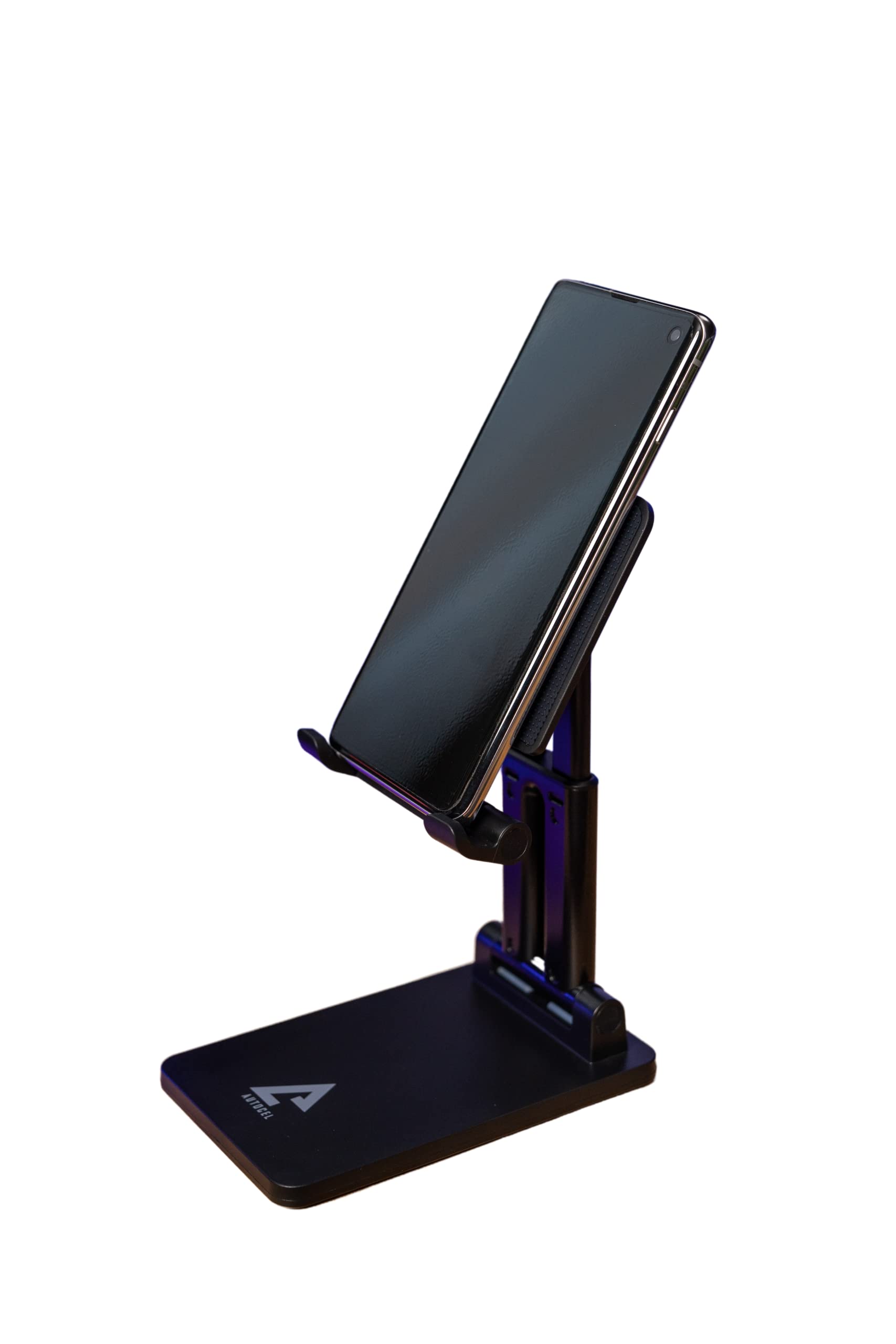 Foldable Phone Stand for Desk - Universal Holder Compatible with All Smartphones, Tablets & Nintendo Switch | Black Single Bar Design | Perfect for Office, Kitchen & Gaming Setup | Great Gift Idea for Tech Lovers