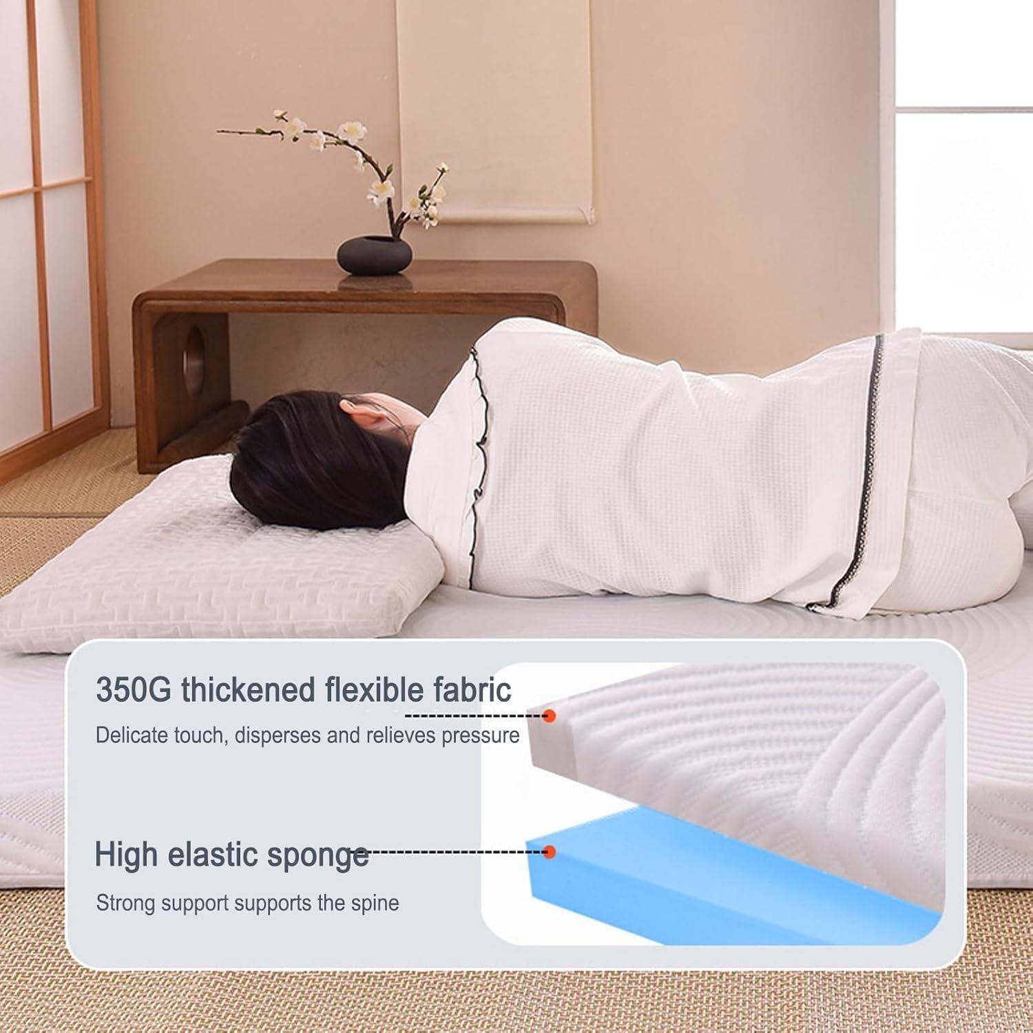 Dreamzie Mattress Topper - Premium Cooling Gel Memory Foam Mattress Pad for Back Pain Relief - Queen Size Bed Topper for Side Sleepers & Hot Sleepers - Perfect for Guest Beds, Dorm Rooms & Home Comfort