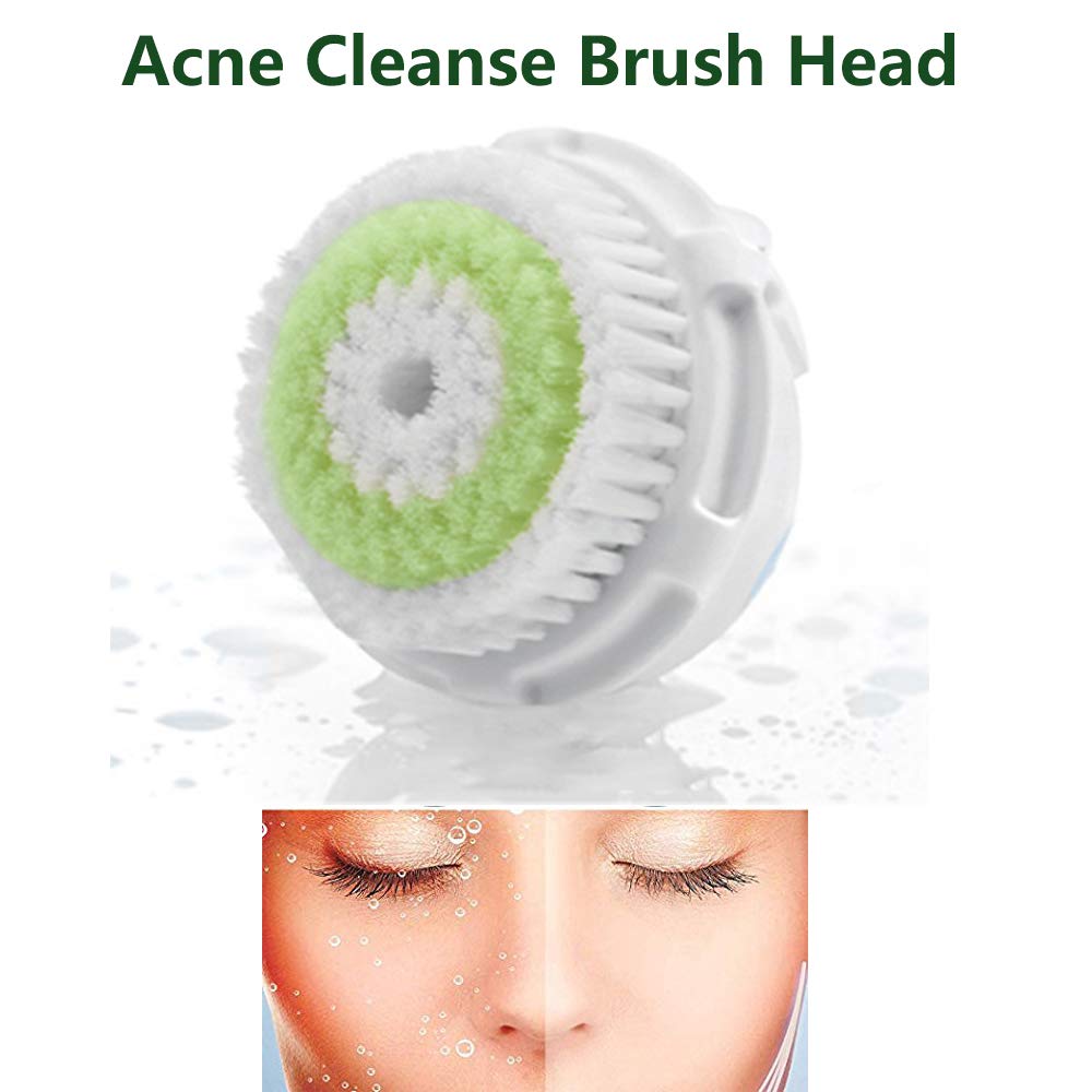 7 Pack Facial Cleansing Brush Head Replacement for Acne Prone & Sensitive Skin - Exfoliating Brush Heads for Clogged & Enlarged Pores - Compatible with Most Electric Face Cleansers - Perfect for Daily Skincare Routine & Deep Cleansing