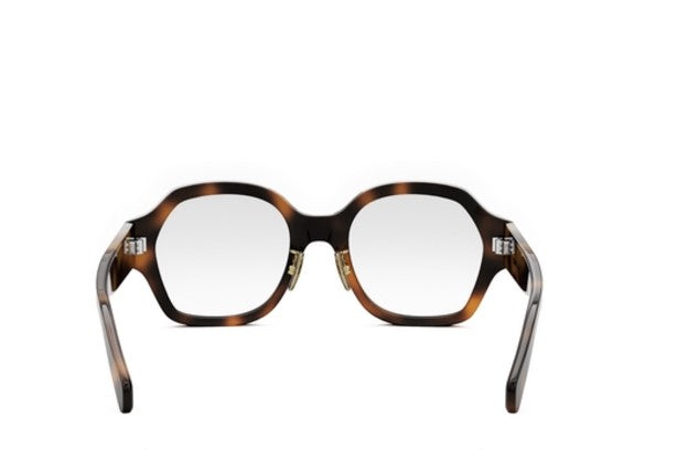 Celine TRIOMPHE CL50134F 053 Shiny Havana Geometric Women's Eyeglasses - Stylish Designer Glasses for Women, Perfect for Work, Fashion & Everyday Wear