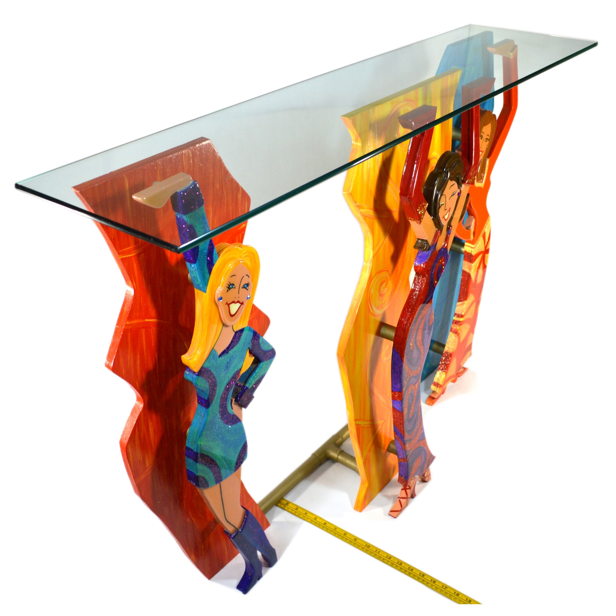 Original 3D Art DIVA TABLE - Signed & Numbered DEBBIE BROOKS #1 Sassy Girls Collection - Unique Home Decor for Living Room, Bedroom or Office Display