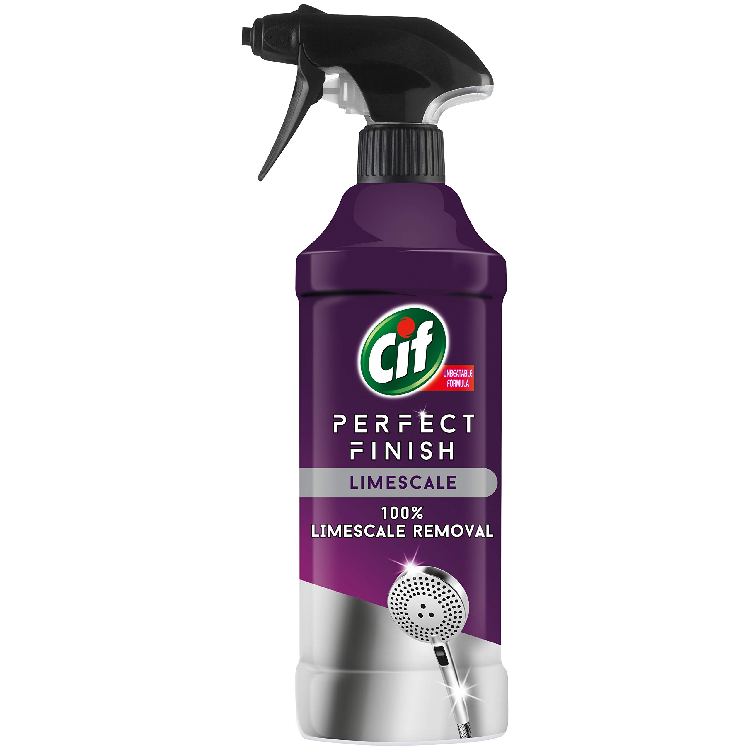 CIF Perfect Finish Limescale Remover & Multi-Surface Cleaner Spray - 435ml for Kitchen, Bathroom, Shower, Tiles, Sink & Gas Stove | Eliminates Hard Water Stains & Deep Cleans | Ideal for Daily Kitchen Cleaning & Bathroom Maintenance