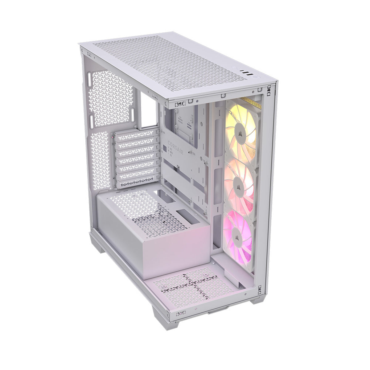 Corsair 3500X ARGB Tempered Glass Mid Tower PC Case - White | High Airflow Gaming Computer Case with RGB Lighting for Custom Builds & Workstations