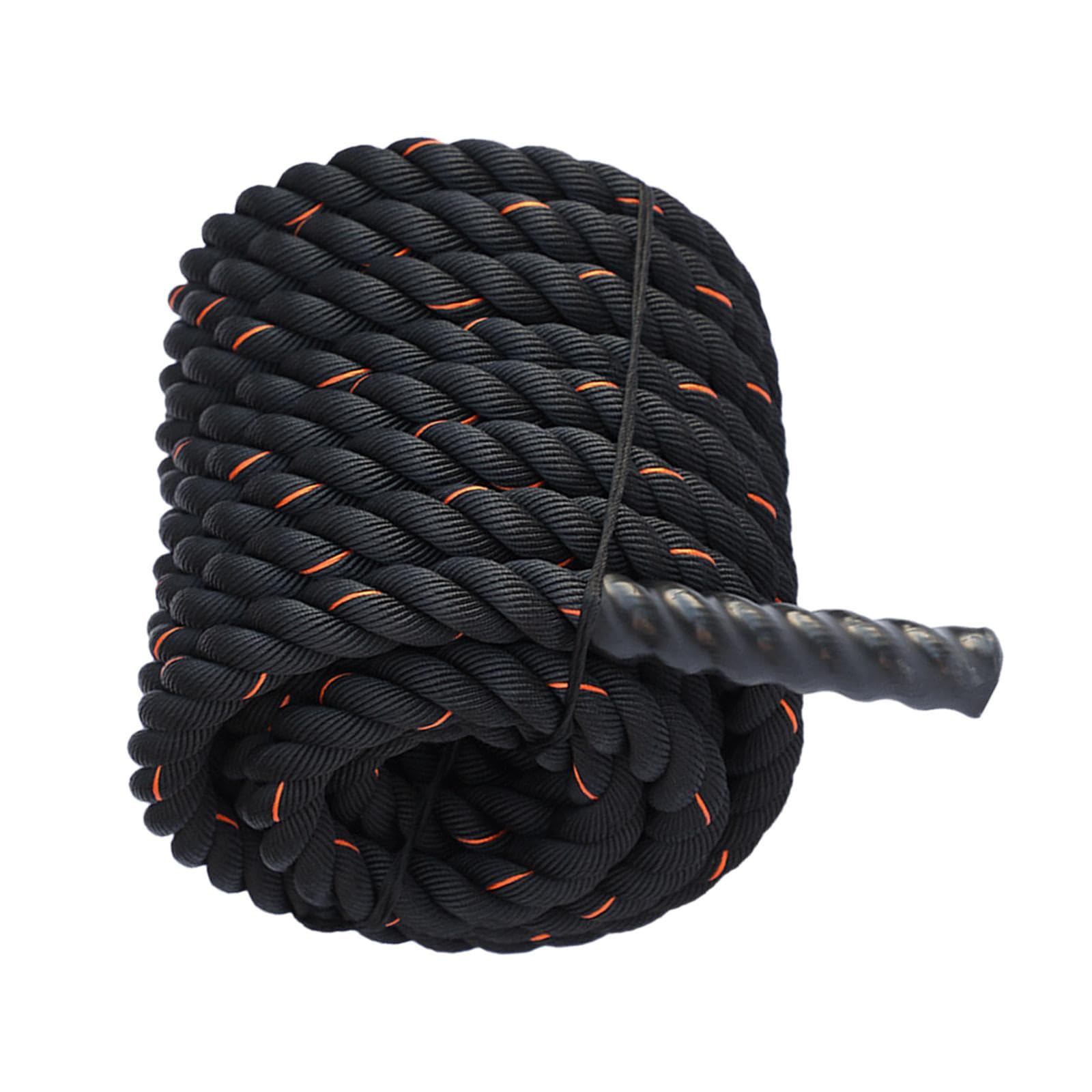 **Heavy Duty Battle Rope 2.8M/3M - 25mm Thick Fitness Rope for Strength Training, CrossFit, Cardio & Endurance Workouts - Ideal for Home Gym, Outdoor Exercise & Functional Training (Yellow)**