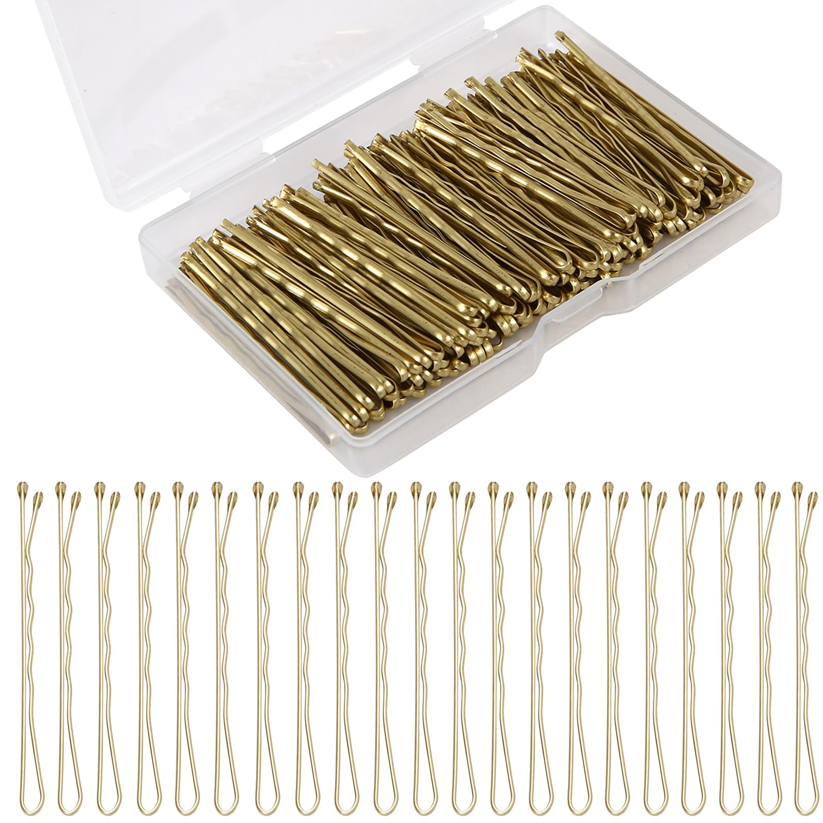 120Pcs Bobby Pins Hair Clips - Gold Hair Styling Pins for All Hair Types | Secure Bun, Updo & Braid Hairstyles | Perfect for Weddings, Parties & Daily Use