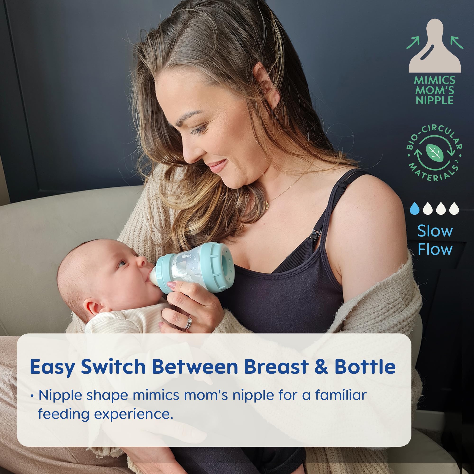 MAM Newborn Essentials Must-Have Baby Bottle Set for 0-3 Months - 5oz Anti-Colic Bottles, Self-Sterilizing, Pacifiers & Skinsoft Silicone Nipples - 10-Piece Feeding Gift Set for Girls - Perfect for Newborn Care, Baby Showers & On-the-Go Feeding