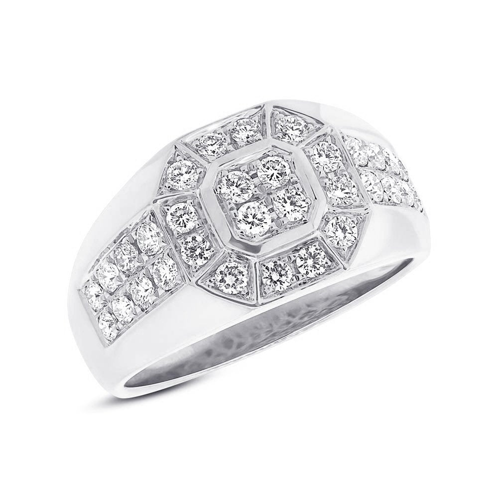 14KT Gold 1.18 CTW Diamond Men's Fashion Ring - Elegant Wedding Band, Anniversary Gift for Him, Perfect for Special Occasions & Everyday Wear