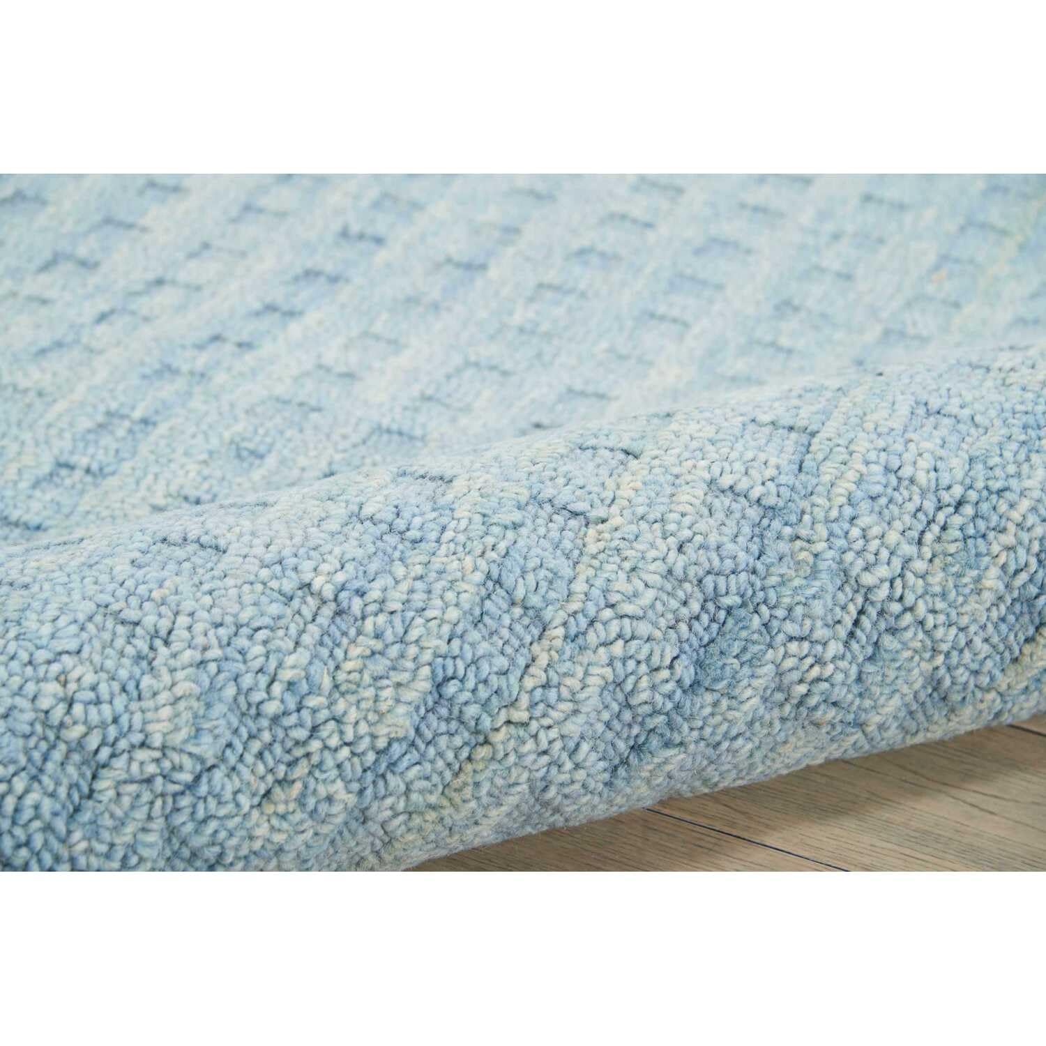 Nourison Perris Solid Sky Blue 8' x 10'6