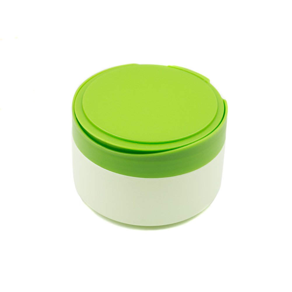 1 Pack Portable Plastic Baby Powder Puff Container with Sieve Tray - Skin Care Talcum Powder Case Jar for Newborns & Infants (Green) - Perfect for Diaper Bags, Nursery, and Travel Use