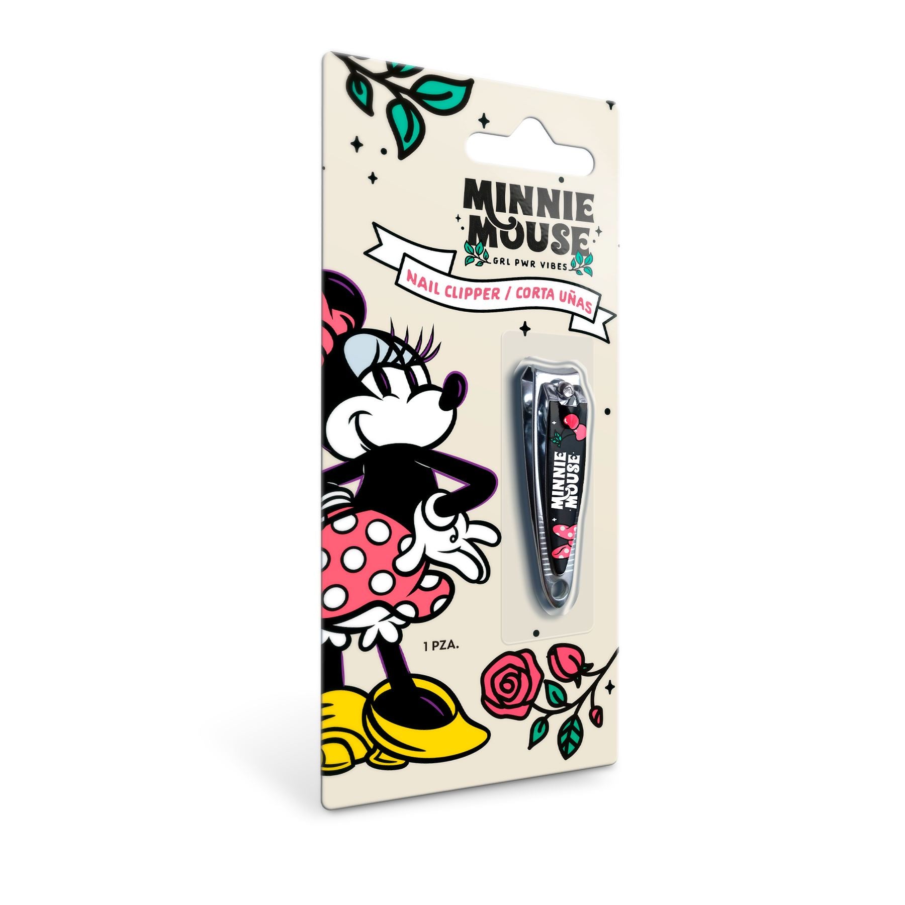 Minnie Mouse Individual Nail Clipper in Blister Pack - Perfect for Travel, Home, and Personal Grooming Kits