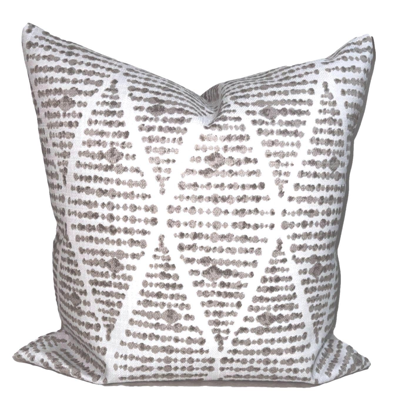 Premium Gray Outdoor Pillow Covers - Waterproof & UV Resistant (16x16, 18x18, 20x20 Inches) - Gold, Tan & Grey Decorative Throw Pillow Cases for Patio Furniture, Porch Swing & Poolside Lounge - All Weather Outdoor Decor