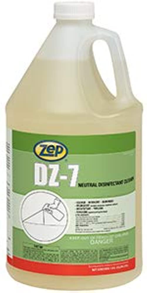 Zep DZ-7 Neutral Disinfectant Cleaner - 1 Gallon (Case of 4) | Hospital-Grade Disinfectant for Commercial & Home Use | Kills 99.9% Germs & Viruses | Safe for Floors, Countertops & High-Touch Surfaces