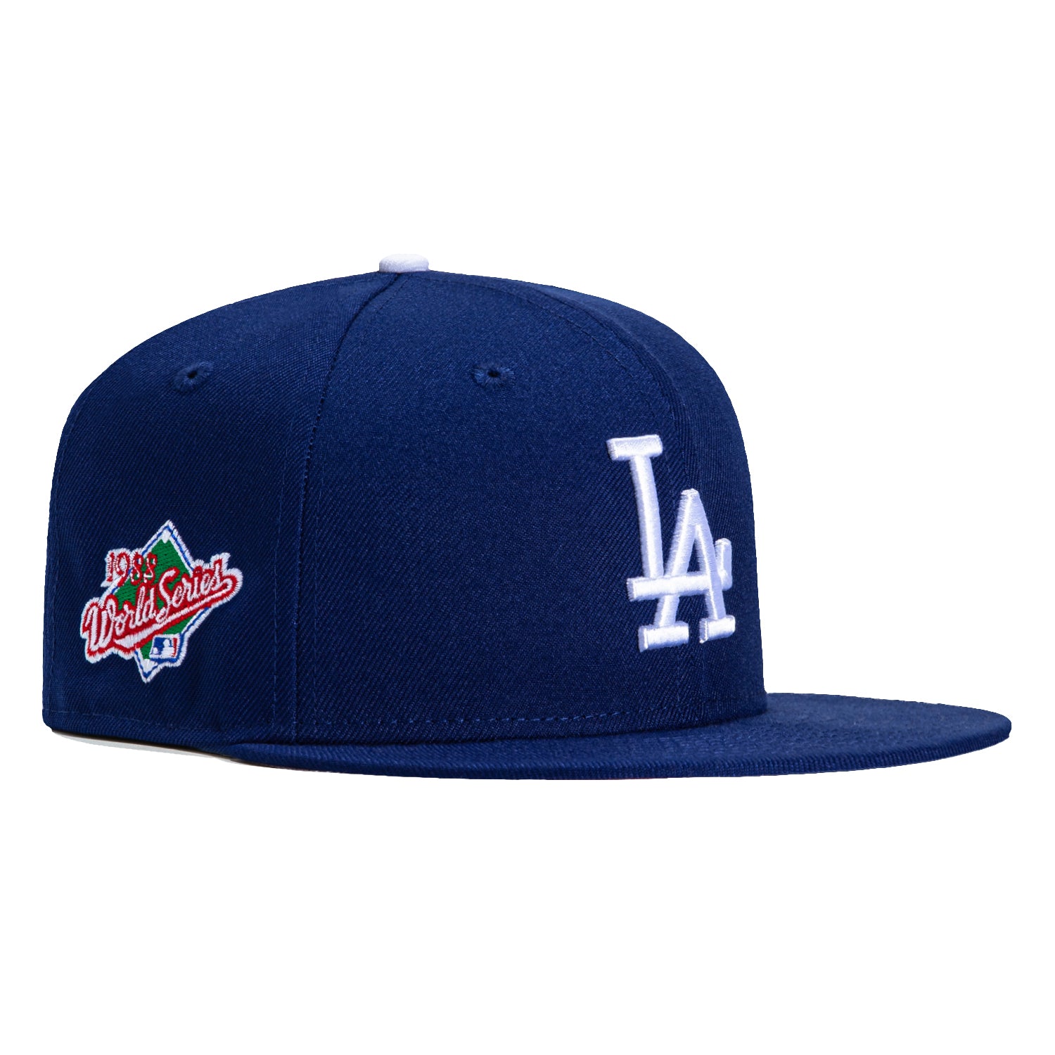 New Era 59Fifty Los Angeles Dodgers 1988 World Series Patch Pink UV Hat - Royal Blue - Official MLB Baseball Cap for Men & Women - Perfect for Games, Collecting & Streetwear Fashion