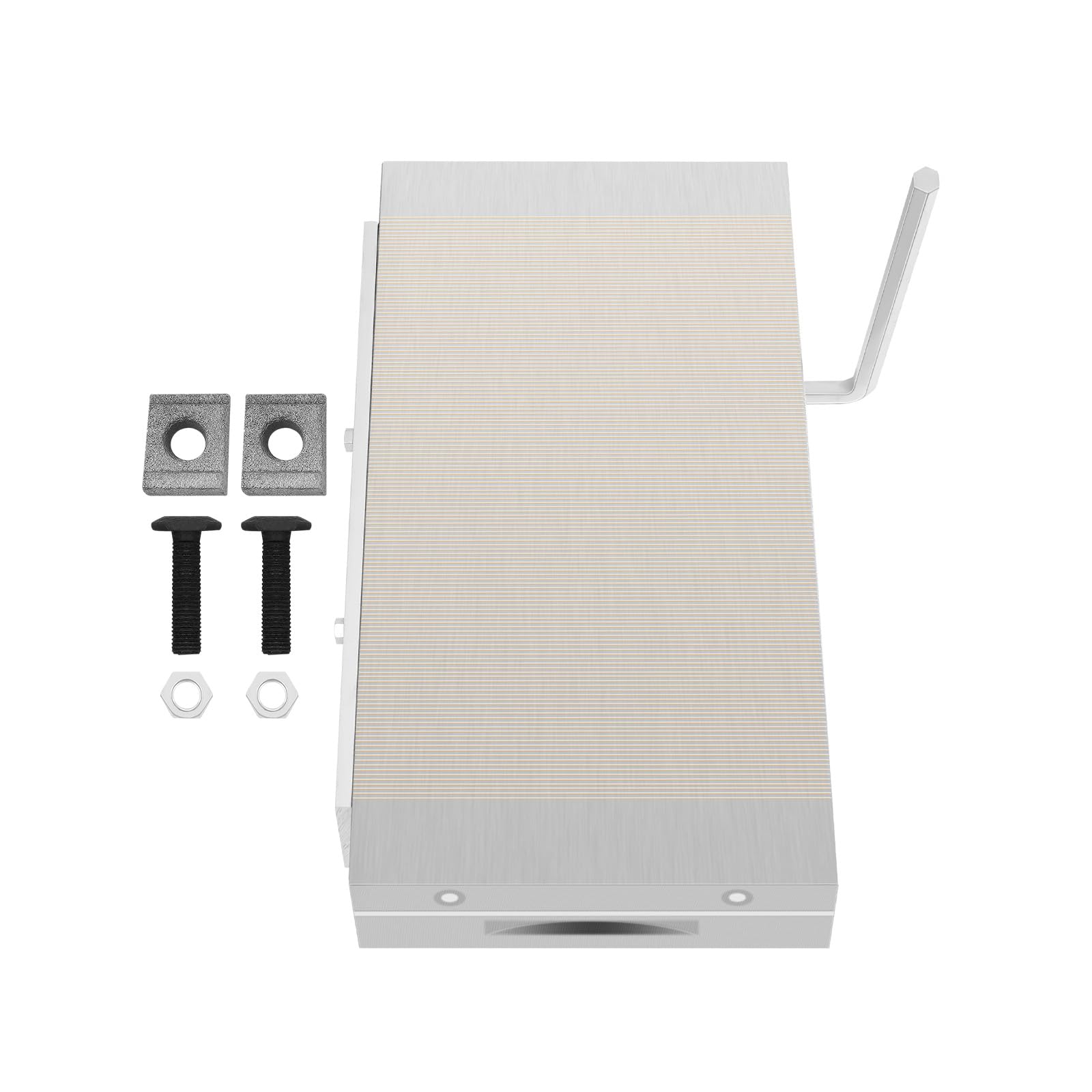 6x12 Inch Fine Pole Permanent Magnetic Chuck for Grinding Machine - Sealed Rectangular Design (150x300mm) - Perfect for Precision Metalworking & Surface Grinding