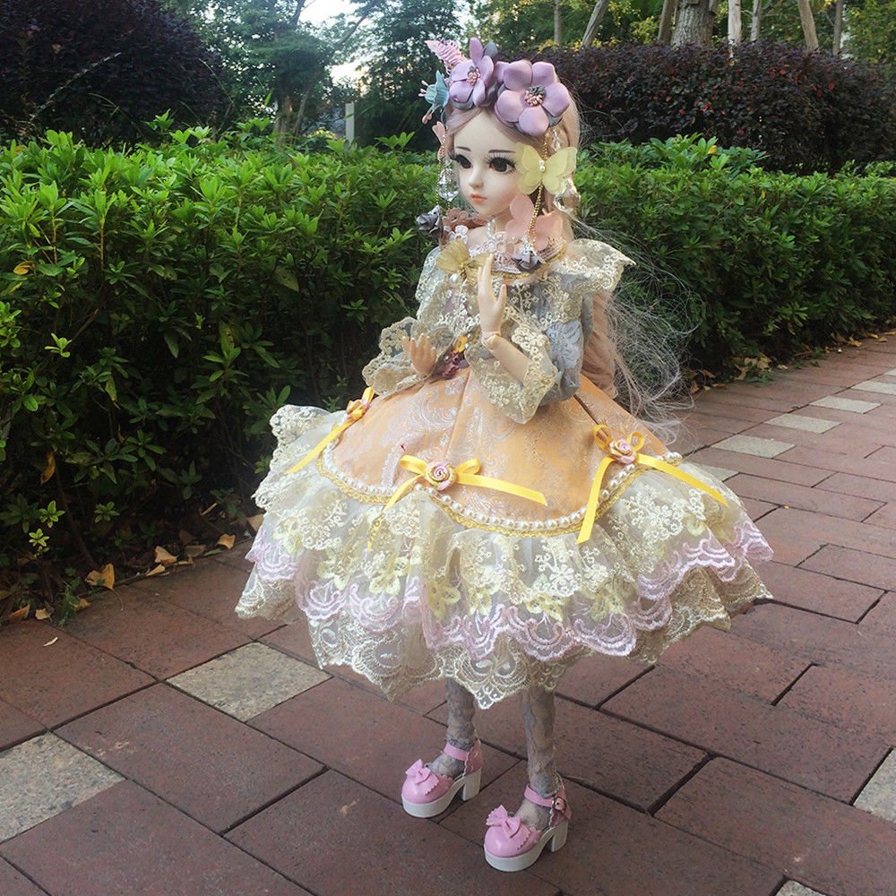 1/3 BJD Doll Ball Jointed Doll 24in Princess SD Doll with Makeup & Full Accessories (Carina) - Perfect for Collectors, Photography, and Cosplay