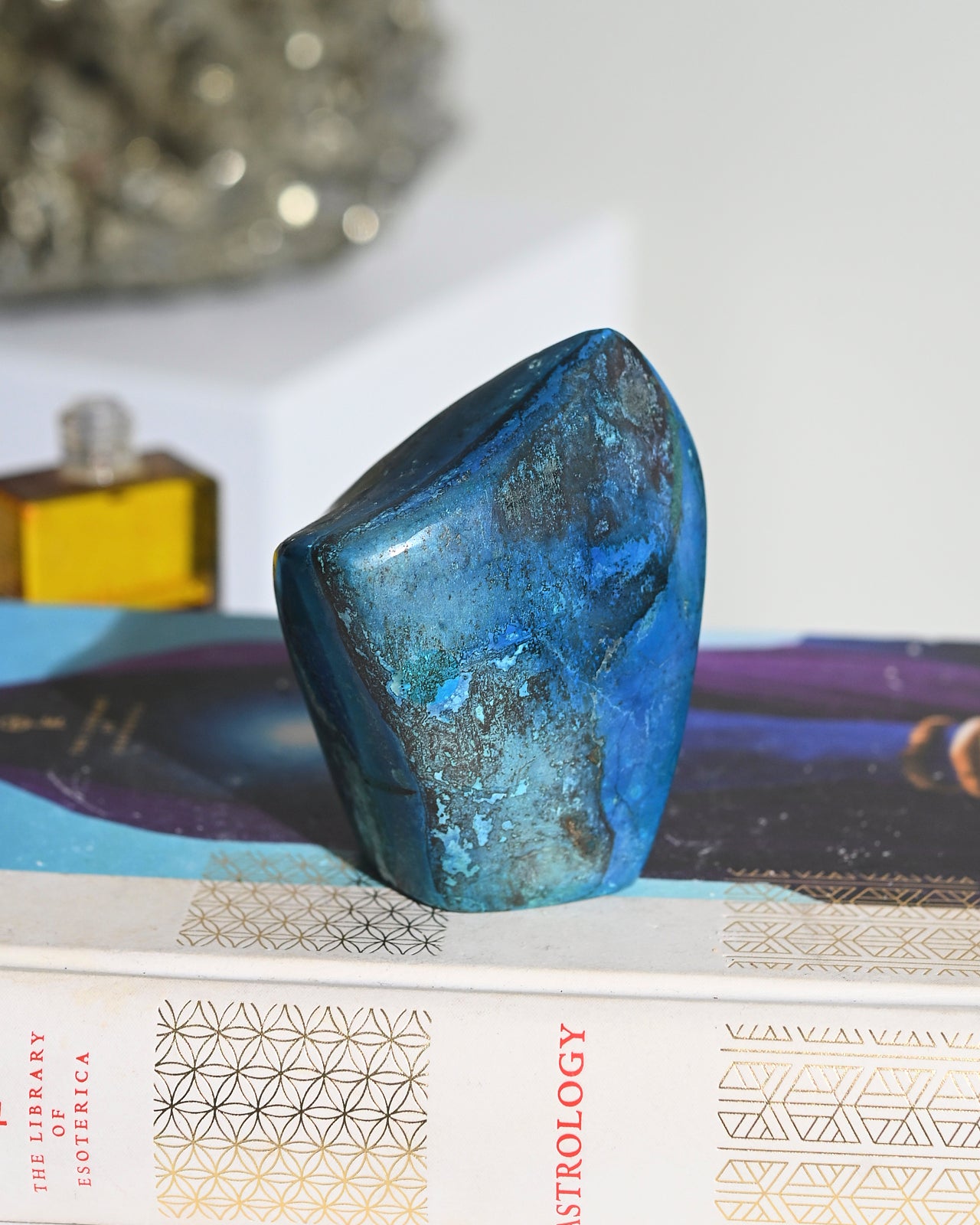 Natural Chrysocolla Freeform Stone - 3.5 Inch Raw Gemstone for Jewelry Making, Crystal Healing & Home Decor | Spiritual Healing, Meditation & Energy Work
