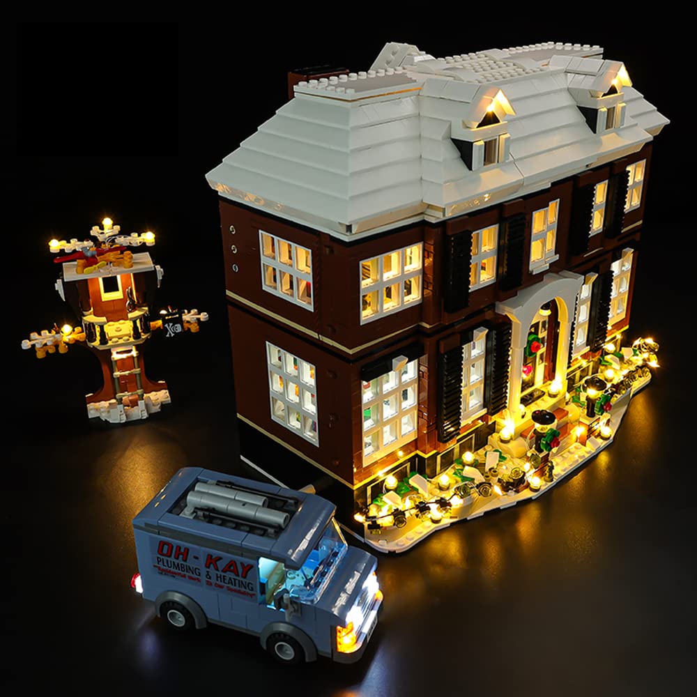 LED Light Kit with Remote Control & Sound for Lego 21330 Home Alone Building Set - DIY Lighting Decoration for Christmas Displays & Holiday Home Decor