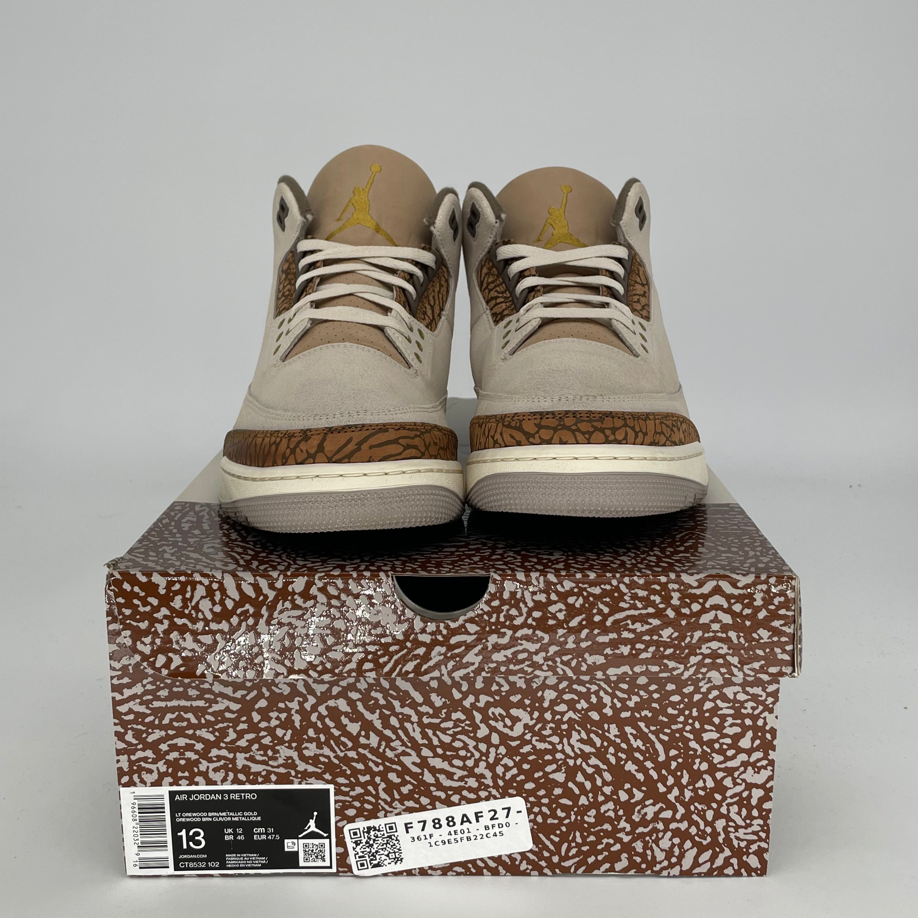 AIR JORDAN 3 PALOMINO Men's Basketball Shoes Size 13 - Retro Style Sneakers CT8532-102 | Perfect for Streetwear, Casual Outfits & Basketball Games