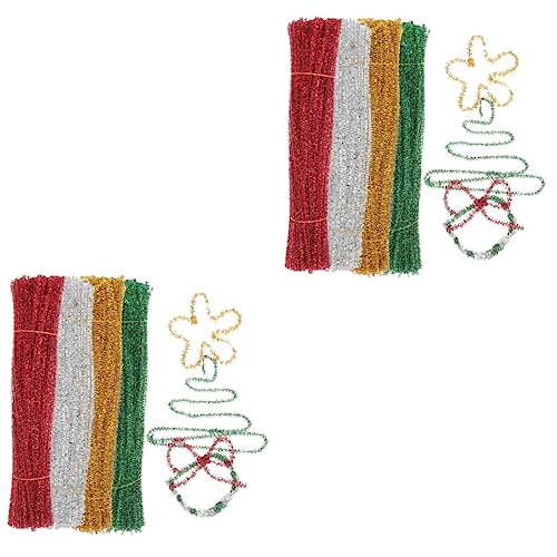 NOLITOY 800 Pcs Gold Pom Pom Pipe Cleaners - Chenille Stems for Kids Crafts, Christmas DIY Projects, Classroom Activities & Pet Toys - Fun Art Supplies for Children's Creative Gift Ideas