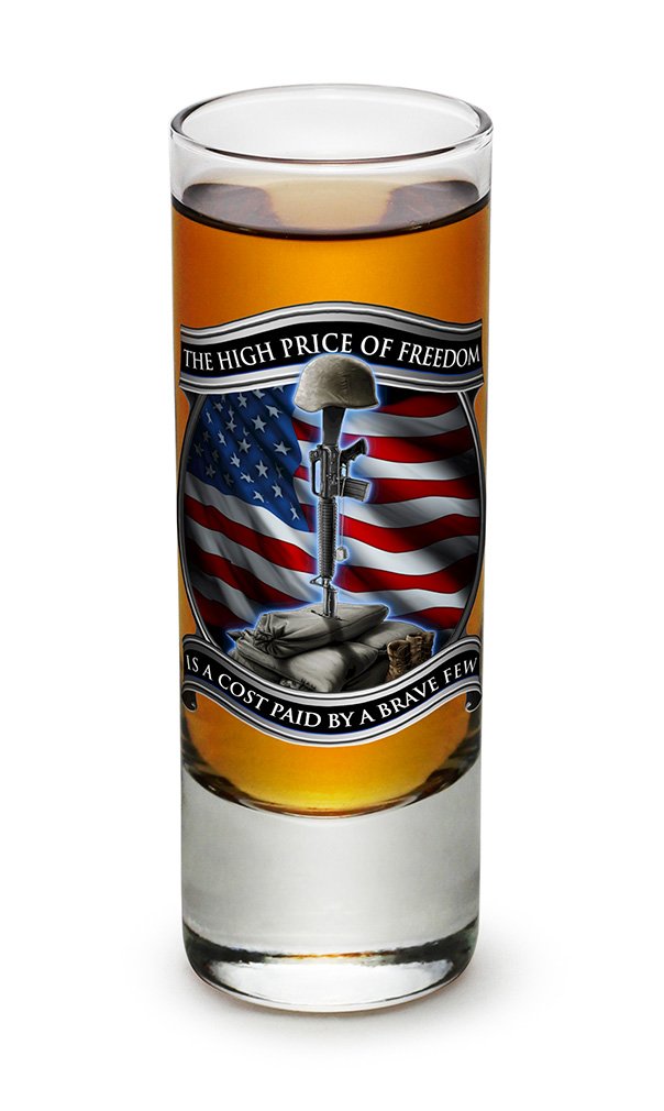 USMC Shot Glass Set of 36 - 2oz Marine Corps Logo Shooter Glasses, Patriotic Military Gift for Veterans & USMC Fans - Perfect for Parties, Home Bars & Military Themed Events