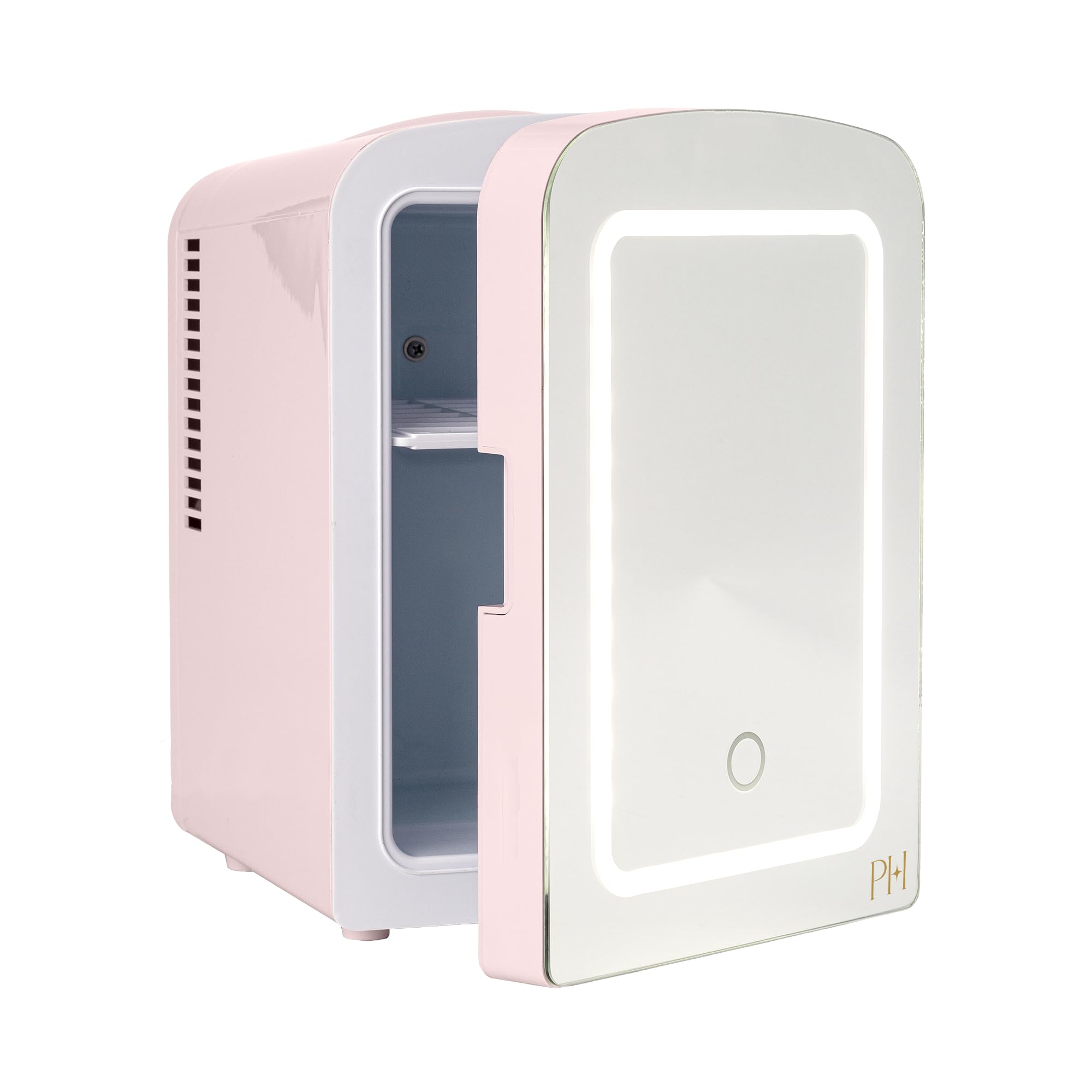 Paris Hilton Mini Beauty Fridge - 4L Pink Cosmetic Cooler with LED Mirror for Skincare Storage at Home