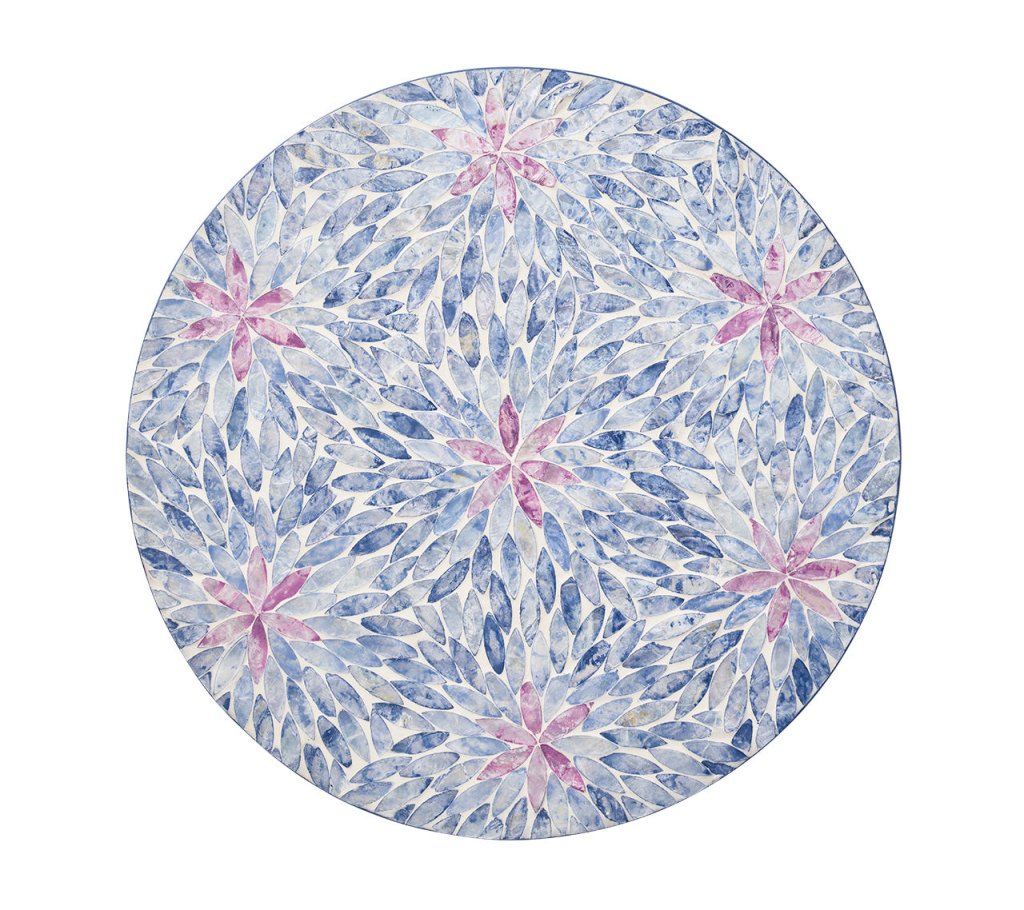 Elegant Lilac & Periwinkle Floral Placemats Set of 4 - Perfect for Dining Table Decor, Kitchen, and Party Settings