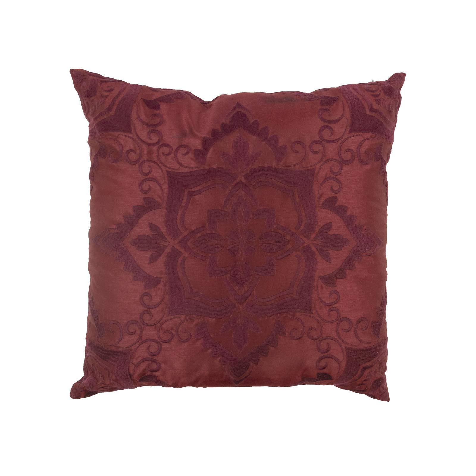 Donna Sharp Throw Pillow - Spice Postage Stamp Design Textured Square Decorative Pillow | Perfect for Sofa, Bed & Home Decor