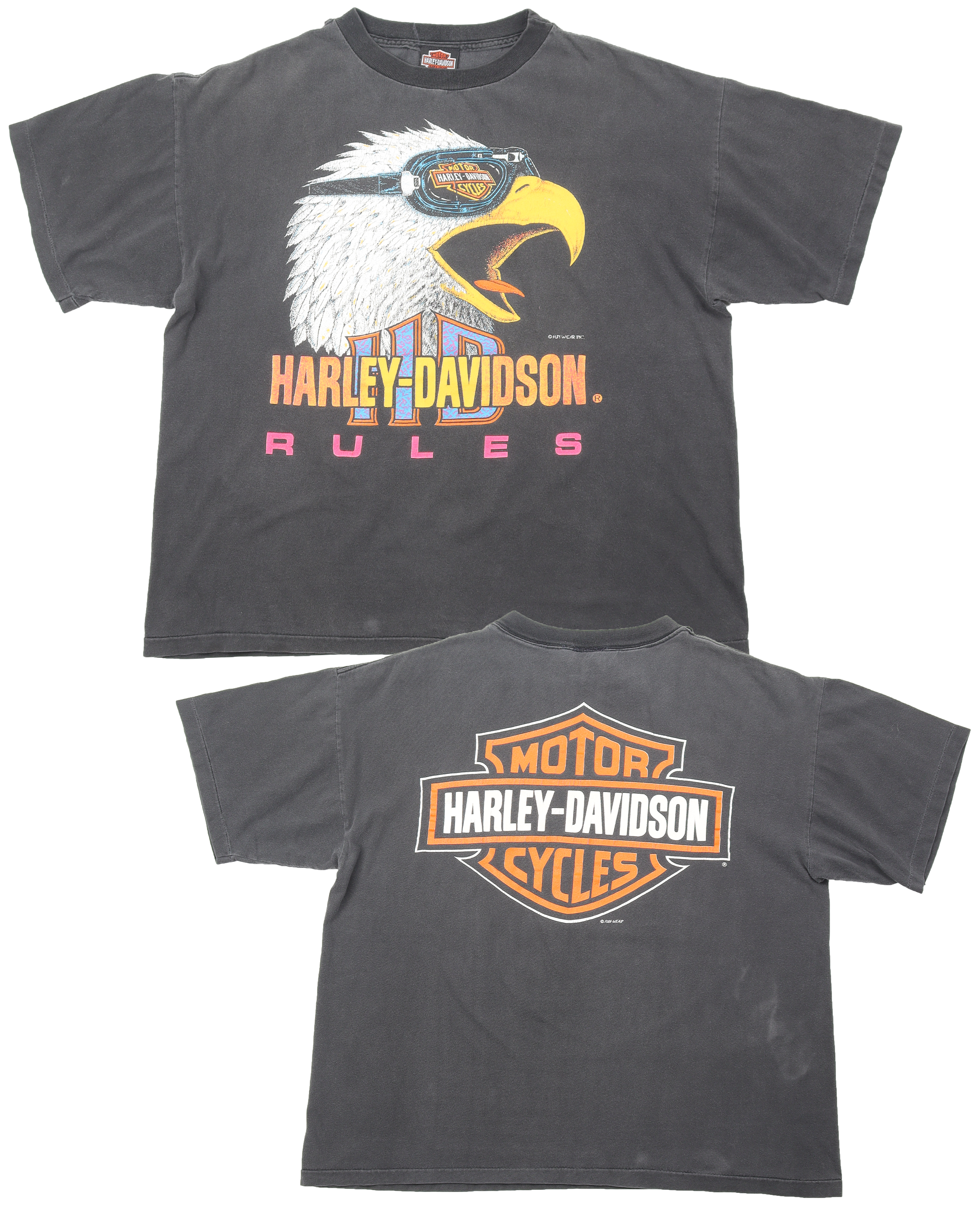Vintage 1990s Harley Davidson Motorcycle T-Shirt - Retro Biker Tee for Men & Women - Perfect for Riding, Casual Wear & Motorcycle Enthusiasts