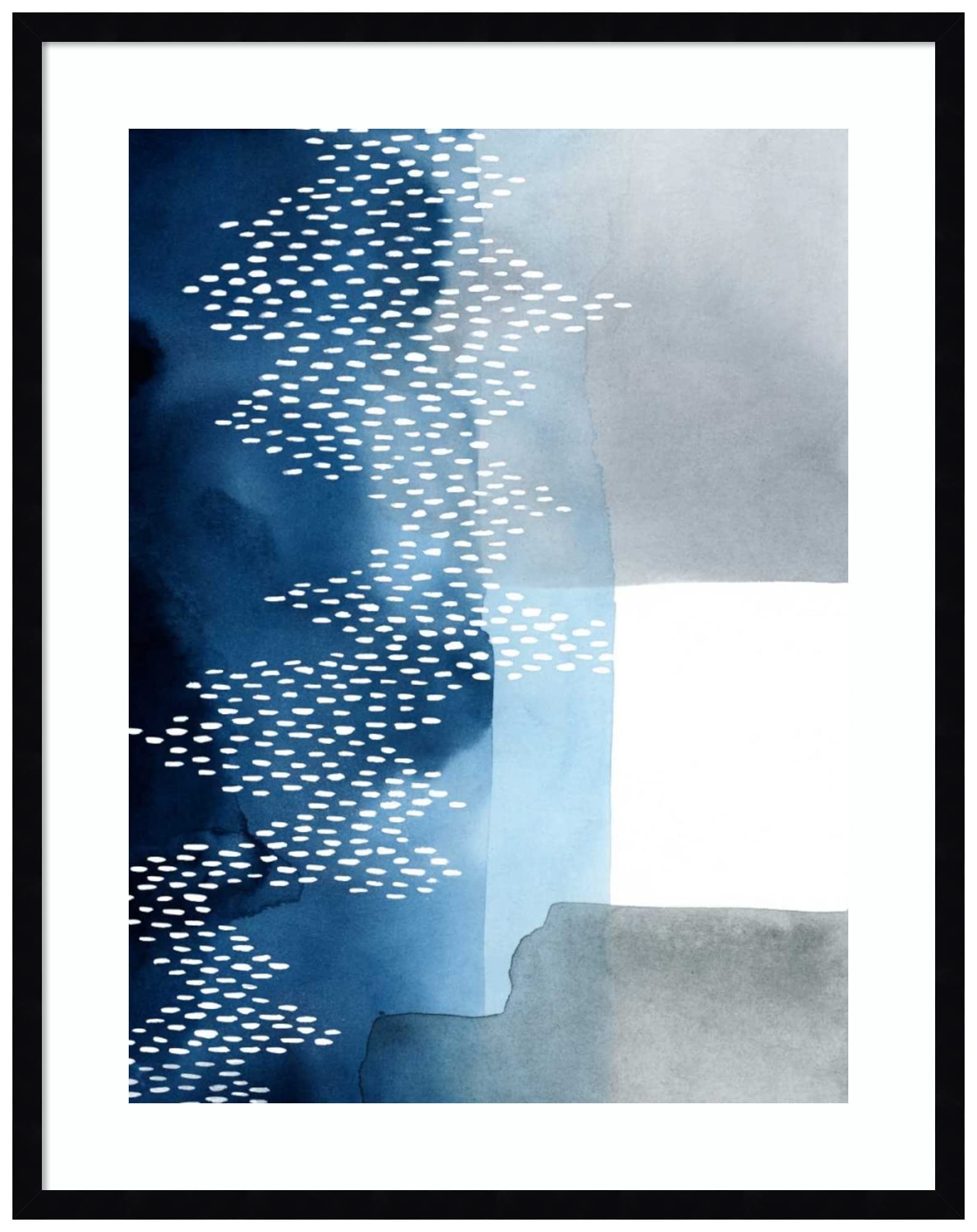 Amanti Art Framed Wall Art Print 33x26 - Waterfall Abstract II by Grace Popp | Modern Abstract Painting for Living Room, Bedroom, Office Decor | Large Contemporary Wall Art for Home & Office Spaces