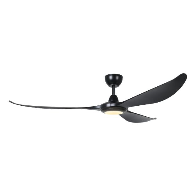Eglo Kurrawa 72 Inch DC Ceiling Fan with 20W LED Light - 3 Color Temperature Options in Black - Perfect for Living Room, Bedroom, and Office Spaces