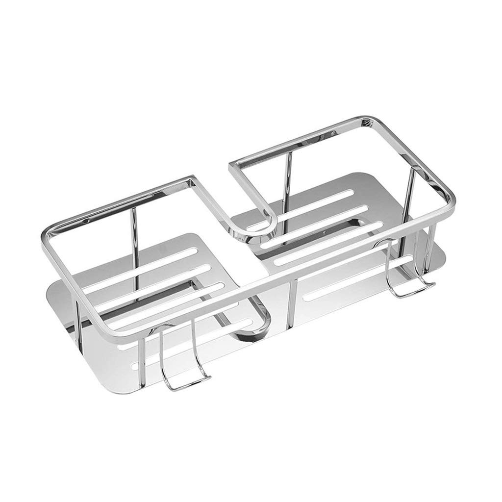 Stainless Steel Shower Caddy Wall Mount - Rustproof Bathroom Organizer Shelf for Shampoo, Soap & Toiletries - Perfect for Small Bathrooms & Dorm Showers