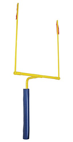 First Team Gridiron Express Aluminum Football Goalpost with Post Pad & Mini Streamers - Desert Gold - Perfect for Backyard Practice, Youth Games & Training Drills