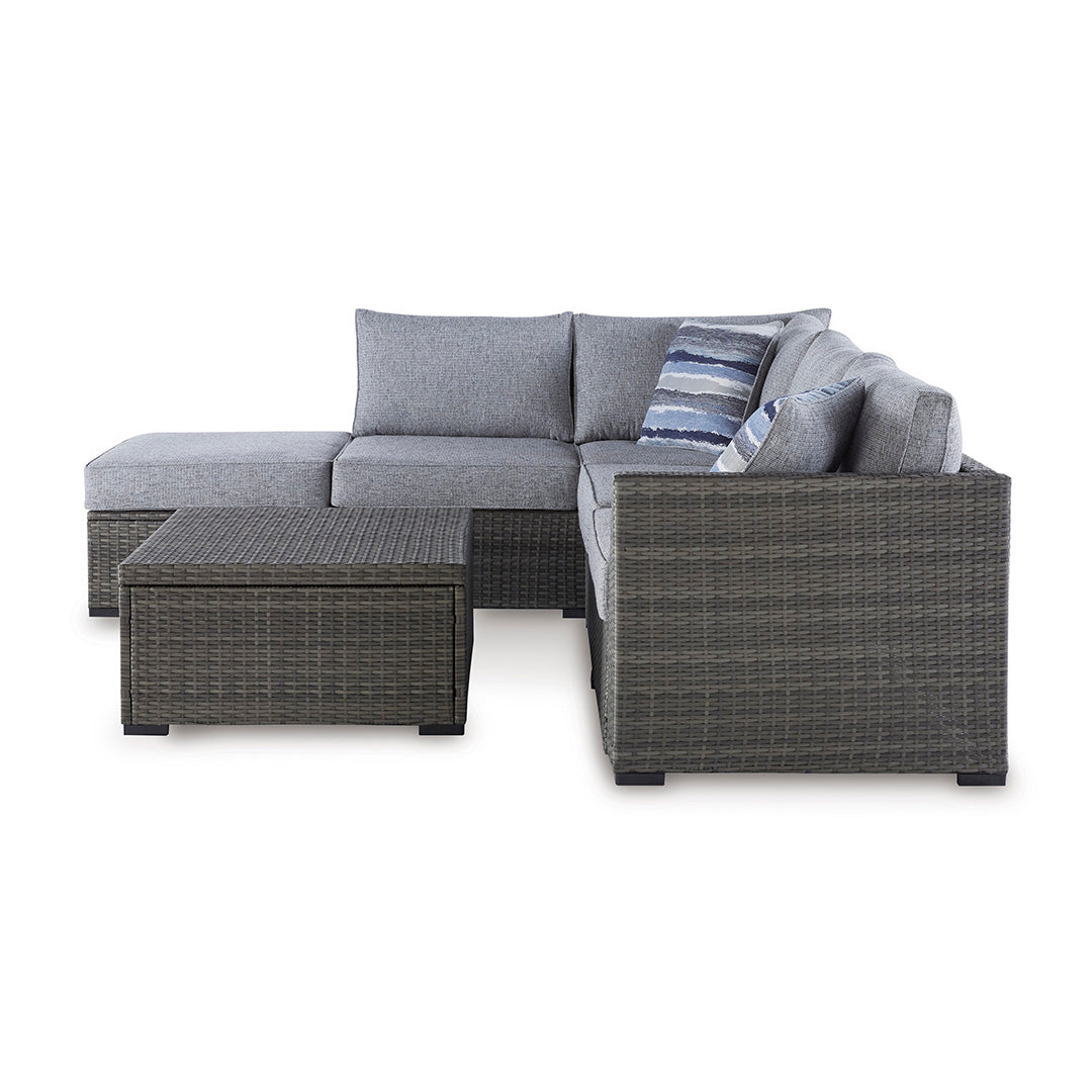 Petal Road 4-Piece Outdoor Patio Furniture Set - Waterproof Wicker Sofa & Coffee Table for Garden, Backyard, Poolside - Perfect for Relaxing & Entertaining