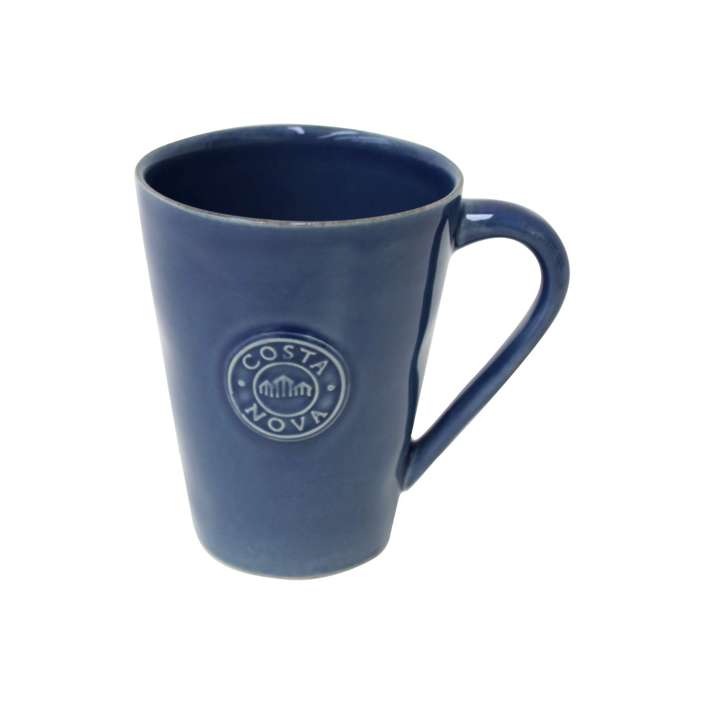 Costa Nova NOC121D 12.2 oz Denim Ceramic Mug - Microwave & Dishwasher Safe Coffee Cup - Perfect for Home, Office & Outdoor Use