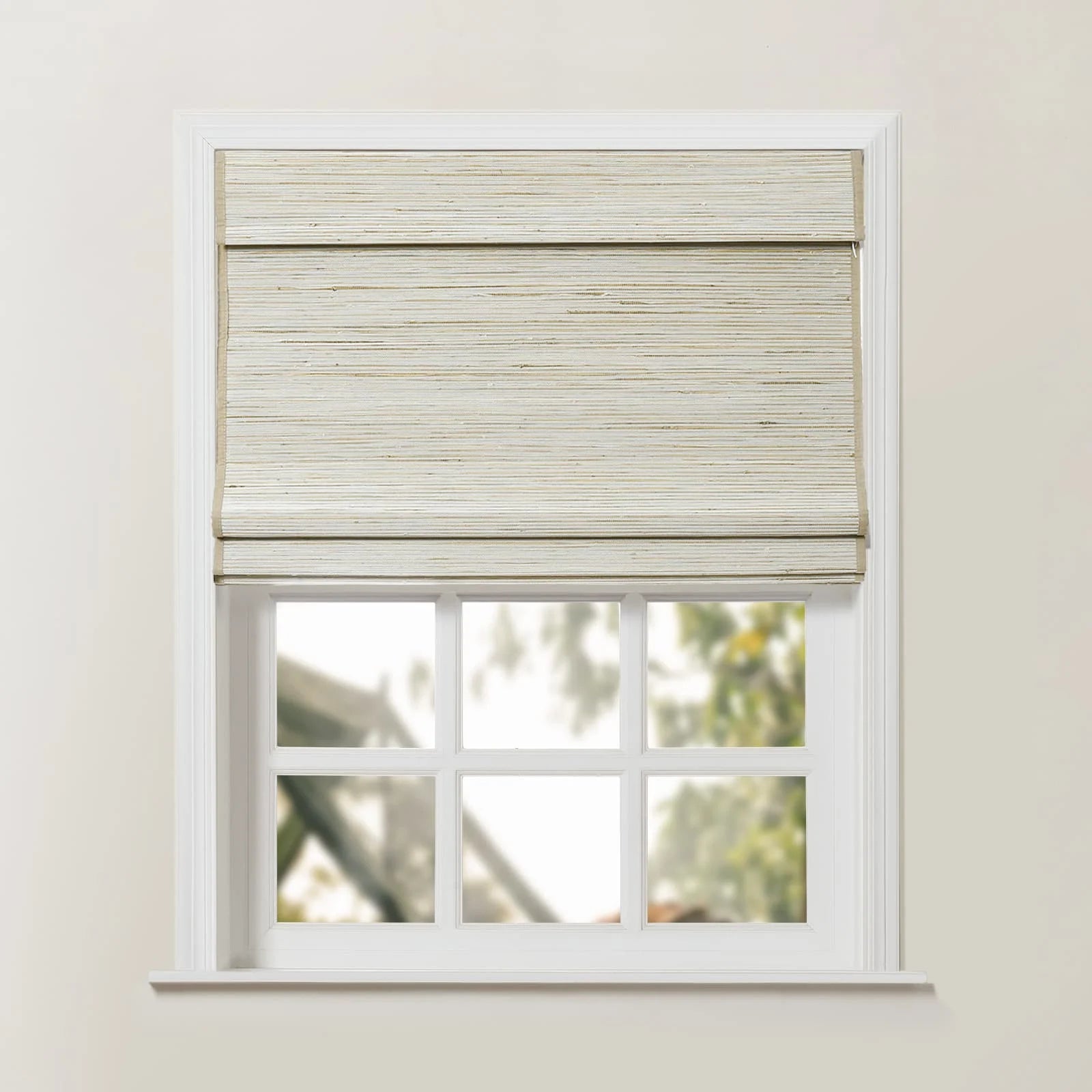 Rae Natural Ramie Jute Woven Wood Window Shades - Series D | Eco-Friendly Bamboo Blinds for Living Room, Bedroom & Office Privacy