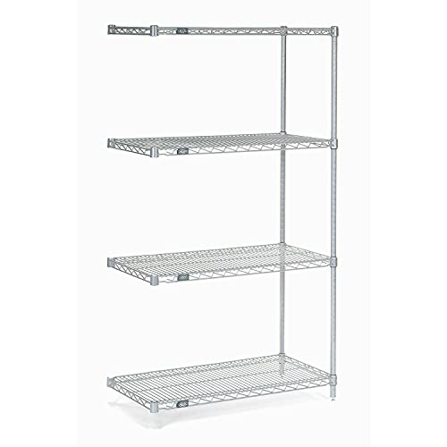 Nexel Chrome Wire Shelving 48x14x63 - Heavy Duty Storage for Home & Office