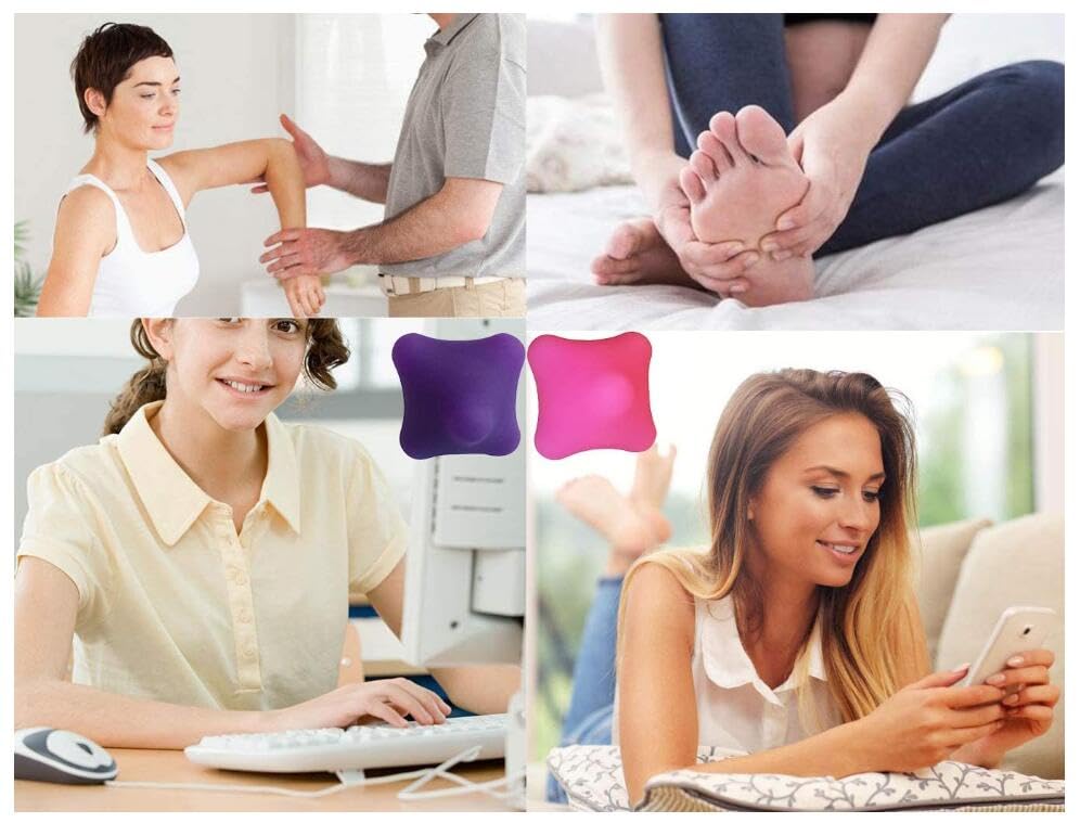 2-Pack Deep Tissue Massage Balls for Hand, Foot, Shoulder & Body Pain Relief - Trigger Point Therapy, Arthritis Exercise, Reflexology & Rehab - Perfect for Home, Office & Gym Use