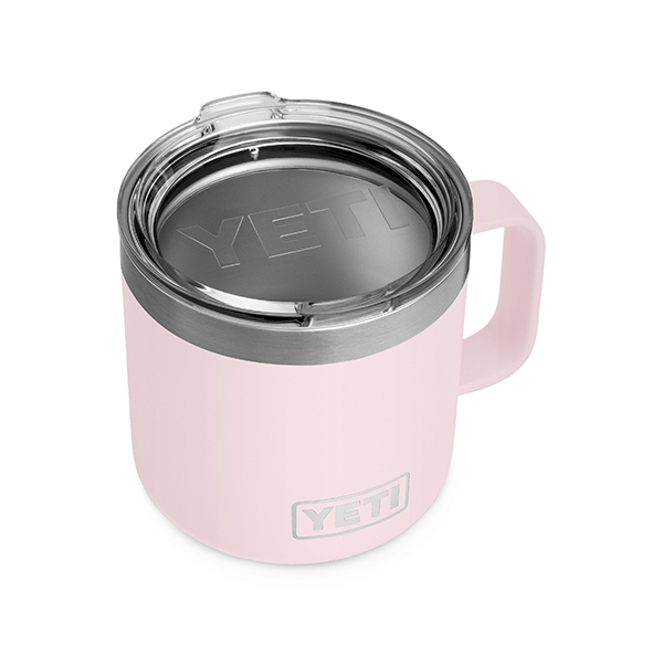Yeti Rambler 14 Oz Stainless Steel Insulated Mug - Ice Pink Color, Keeps Drinks Hot & Cold for Hours - Perfect for Coffee, Tea, Camping, Office & Outdoor Adventures