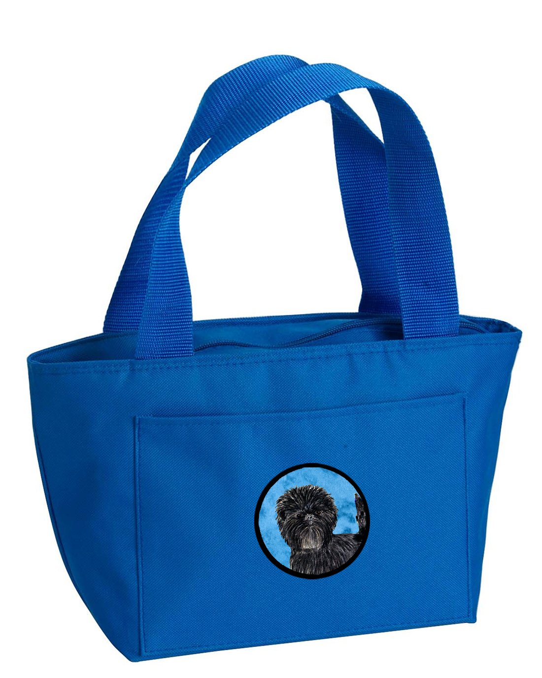 Insulated Lunch Box Tote Bag for Women & Men - Large Reusable Lunch Bag with Blue Affenpinscher Design | Perfect for Work, School, Picnics & Outdoor Activities