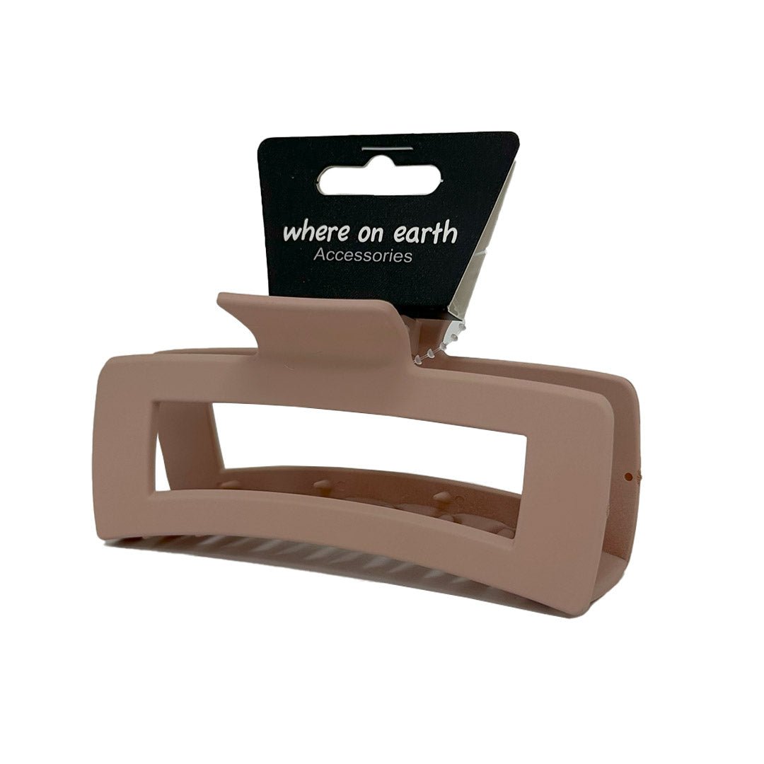 Pastel Dusty Pink Rectangular Claw Clip Hair Accessory - 13cm Large Hair Claw for Women, Perfect for Ponytails, Buns and Updos - Trendy Hair Clips for Everyday Wear and Special Occasions