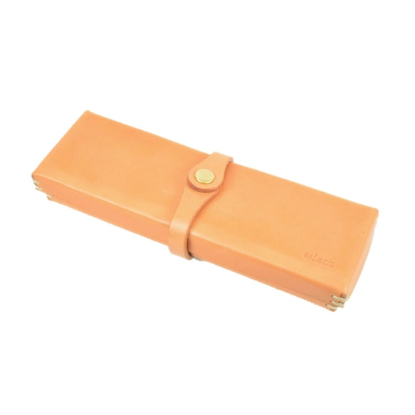 Premium Handmade Japanese Tochigi Leather Pencil Case - Genuine Leather Pen Holder for Students & Professionals - Perfect for Office, School & Travel Organization