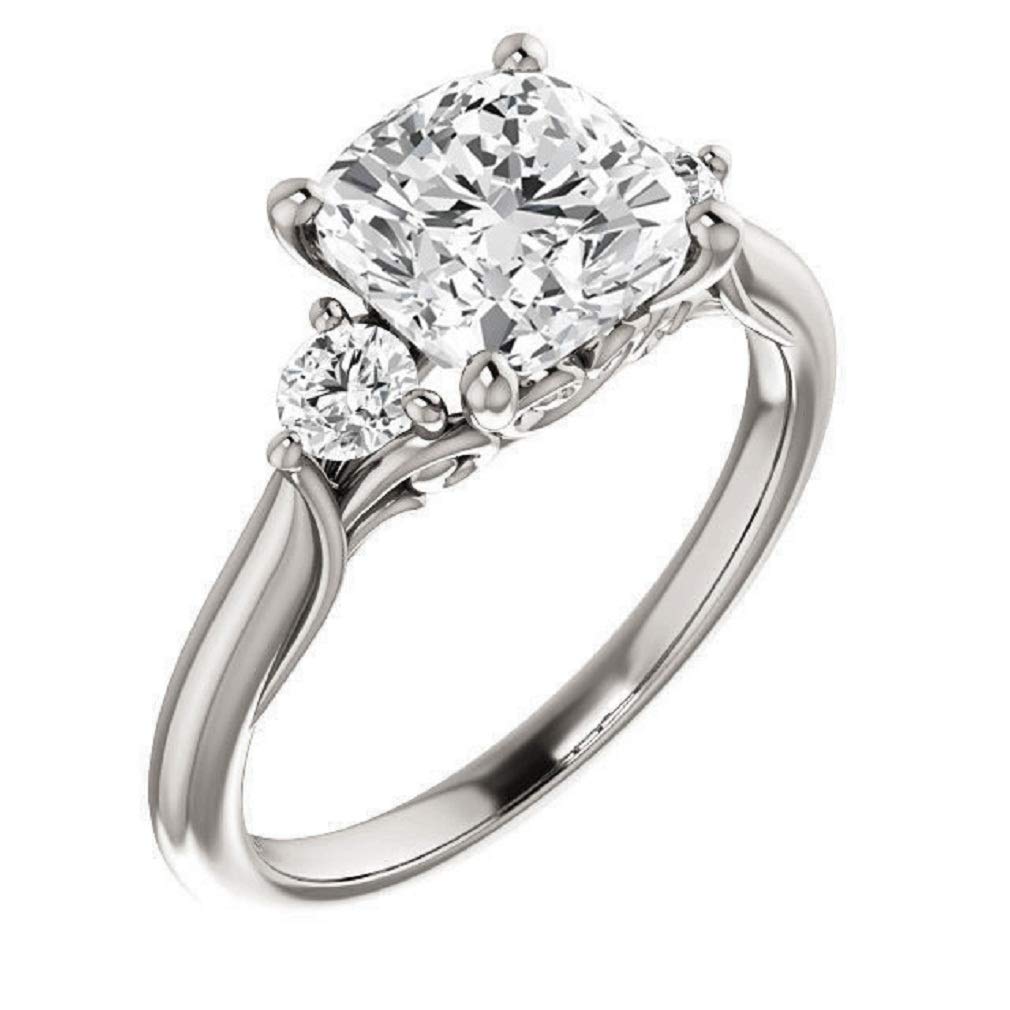 ERAA JEWEL 3 Stone Moissanite Bridal Ring Set | 3 CT Pear Cut VVS1 Colorless Diamond Alternative | 925 Sterling Silver Engagement & Wedding Rings | Perfect Gift for Anniversaries, Proposals & Special Occasions